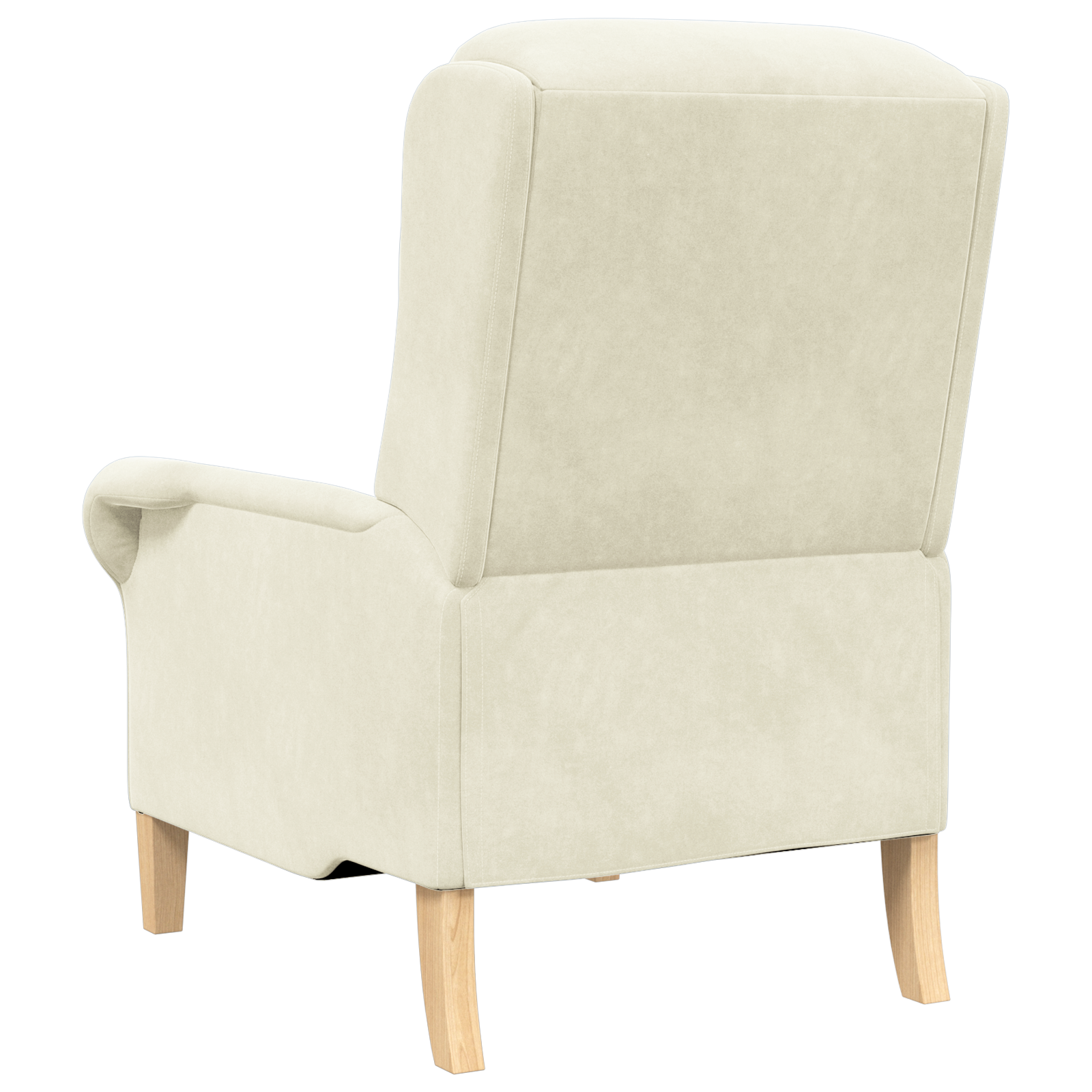 Cream Armchair Cream Fabric and wood Medium - Image 6