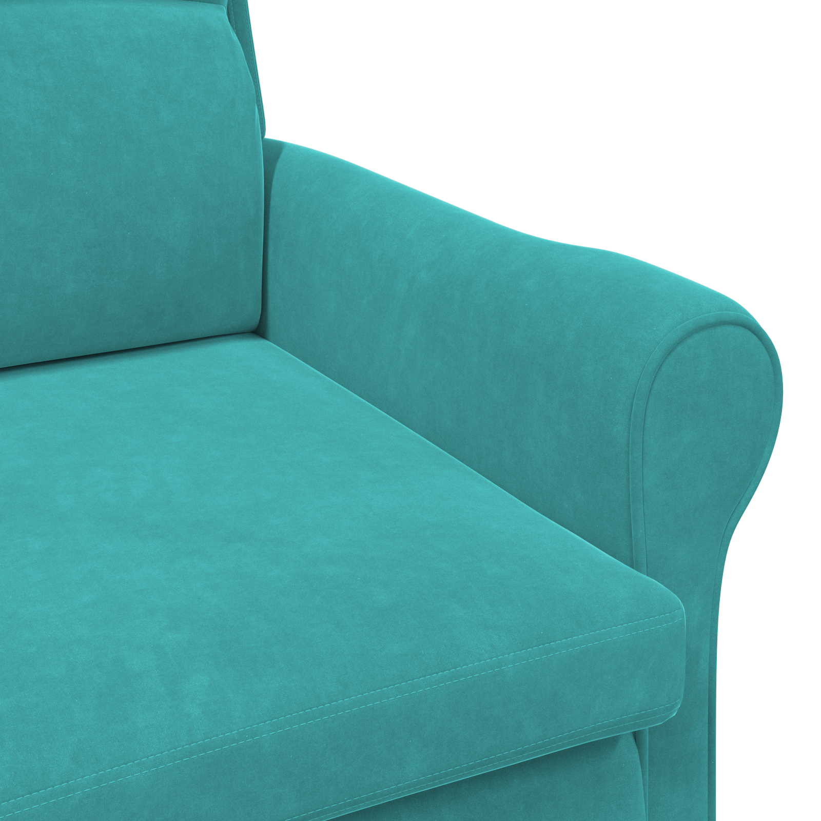 Turquoise Armchair Turquoise Fabric Standard Ergonomic - Image 7