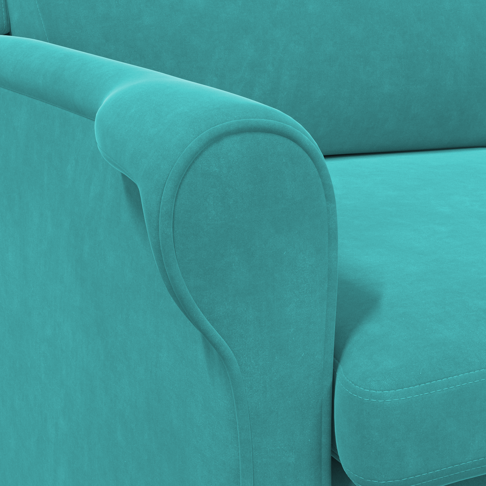 Turquoise Armchair Turquoise Fabric Standard Ergonomic - Image 8