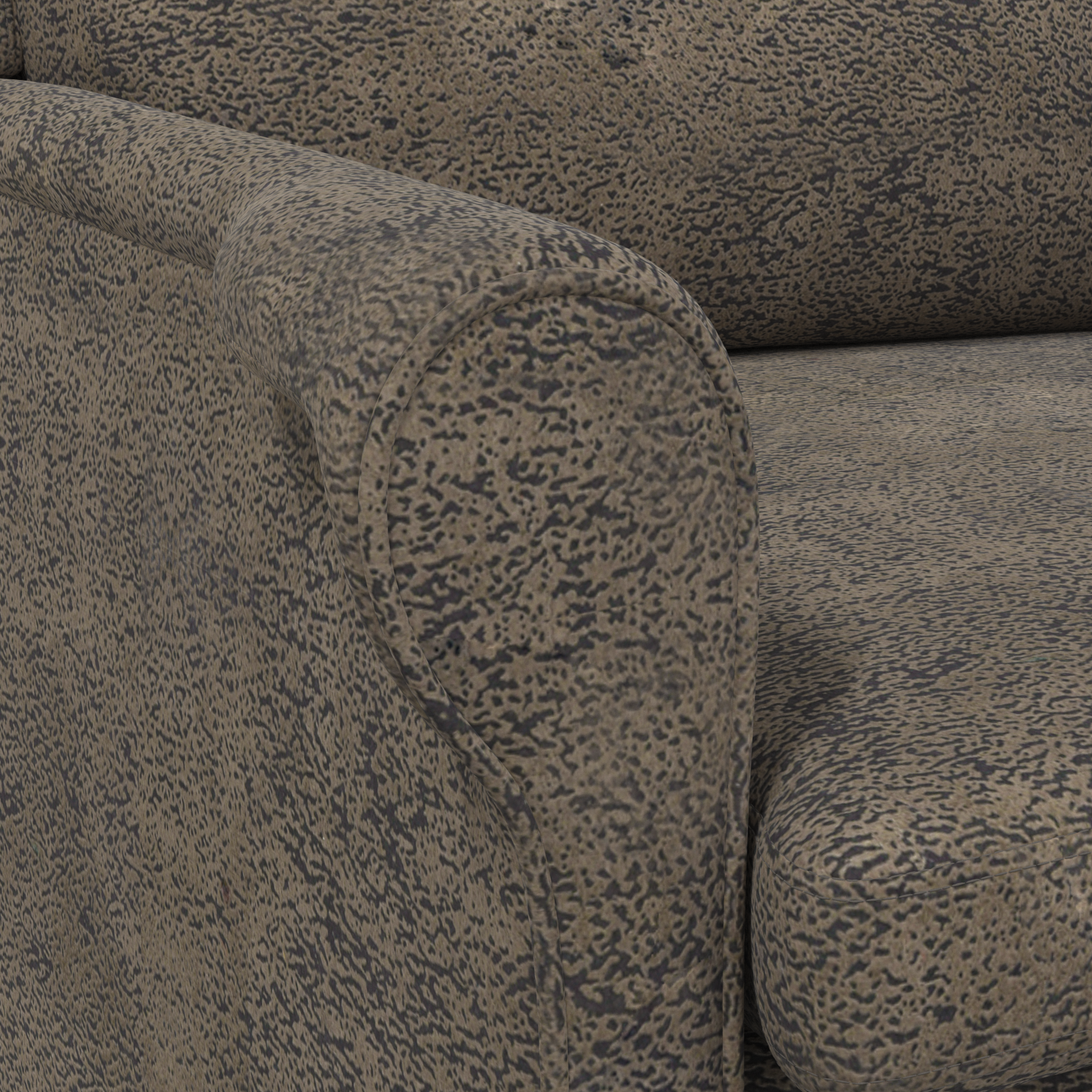 Contemporary Armchair Dark Grey Fabric and Wood Standard - Image 8