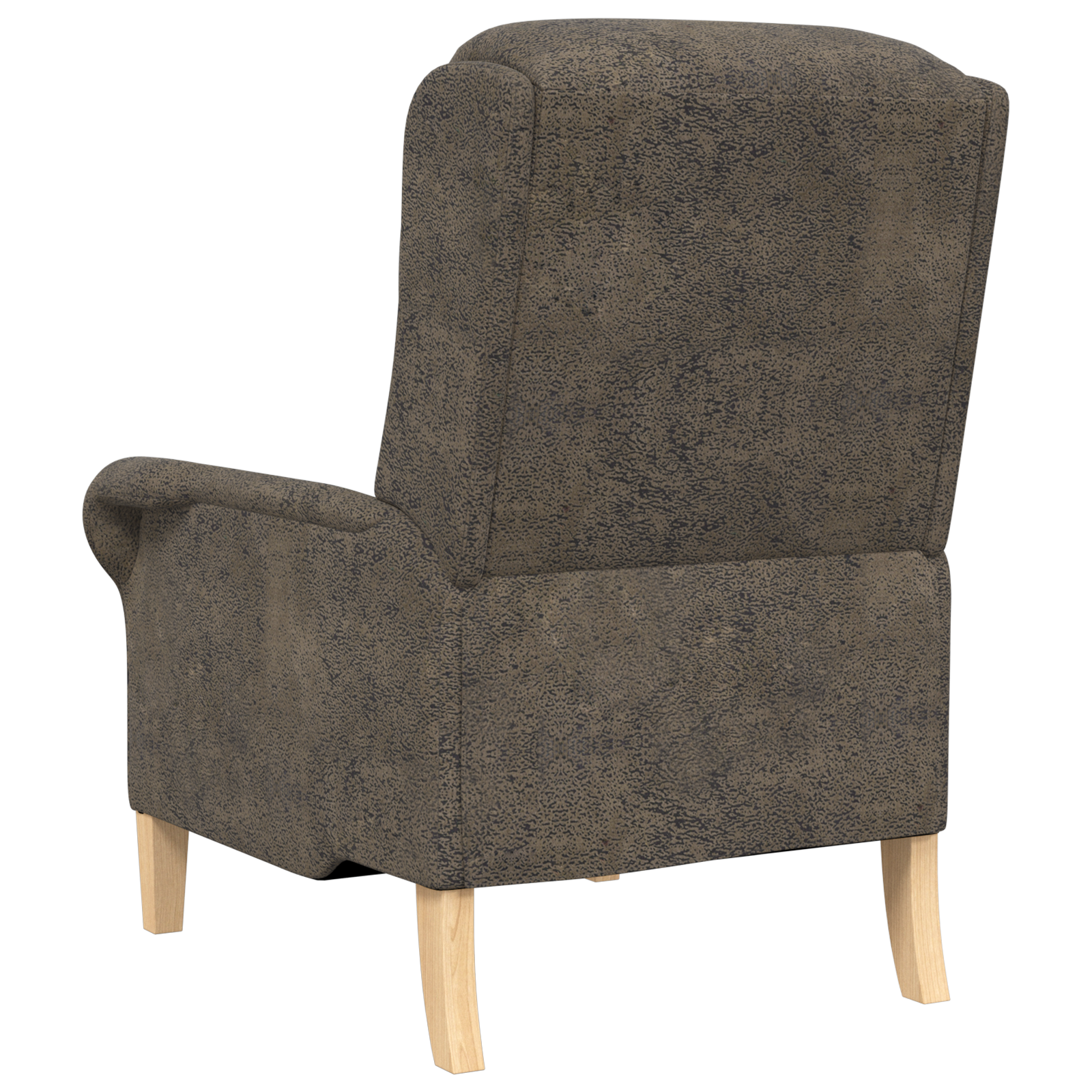 Contemporary Armchair Dark Grey Fabric and Wood Standard - Image 6