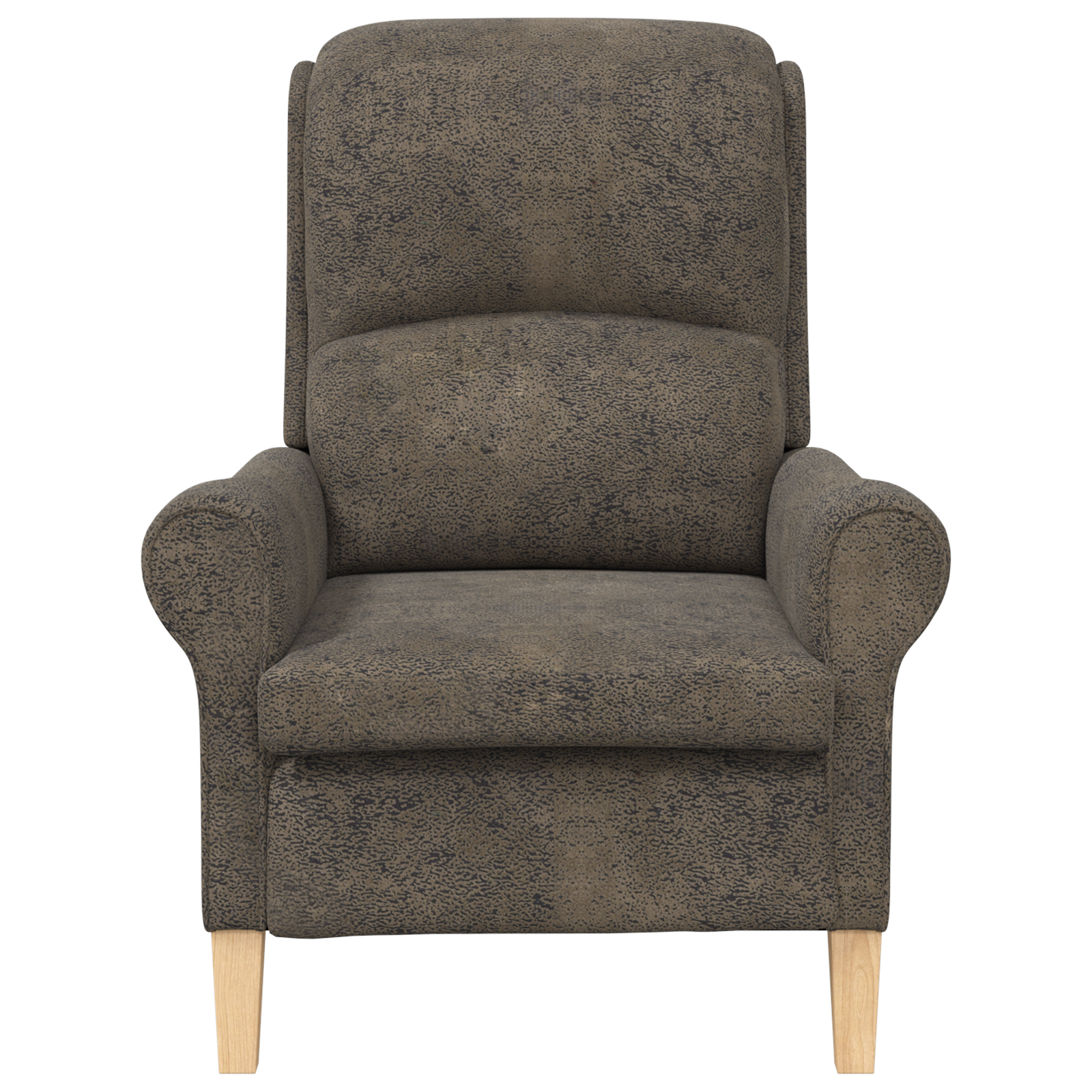 Contemporary Armchair Dark Grey Fabric and Wood Standard - Image 4