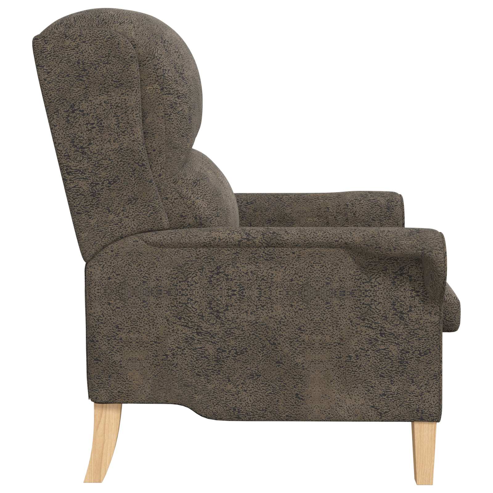 Contemporary Armchair Dark Grey Fabric and Wood Standard - Image 5