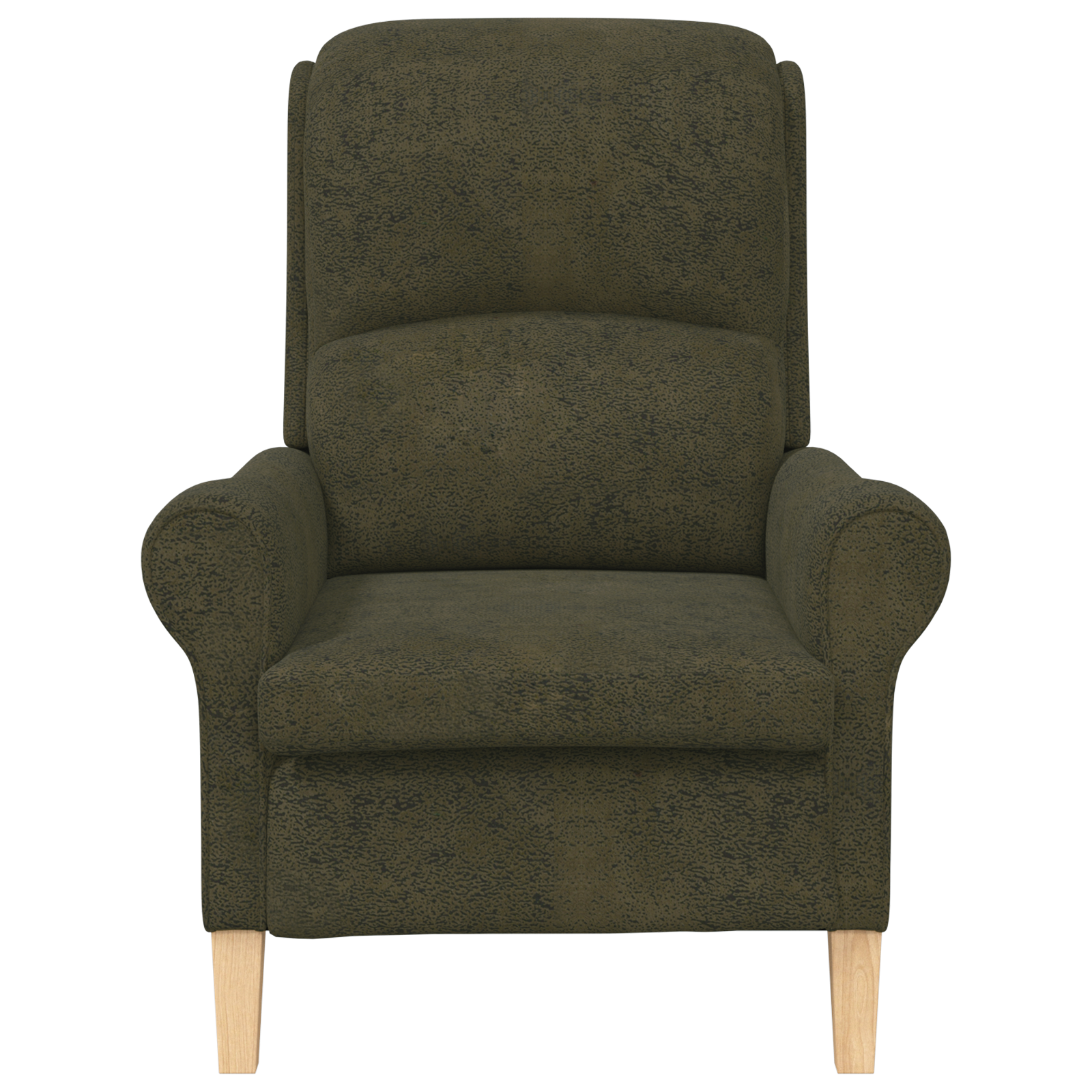 Contemporary Armchair Army green Fabric, Wood Medium Ergonomic - Image 4