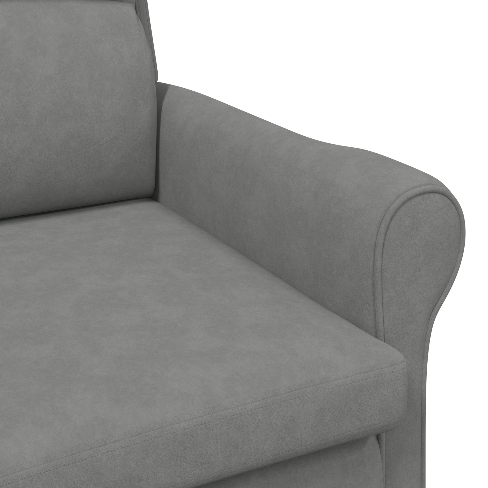 Dark Grey Armchair Dark Grey Fabric and Wood Standard Ergonomic - Image 7