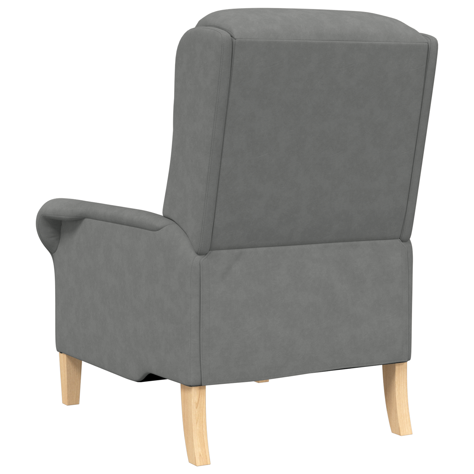 Dark Grey Armchair Dark Grey Fabric and Wood Standard Ergonomic - Image 6