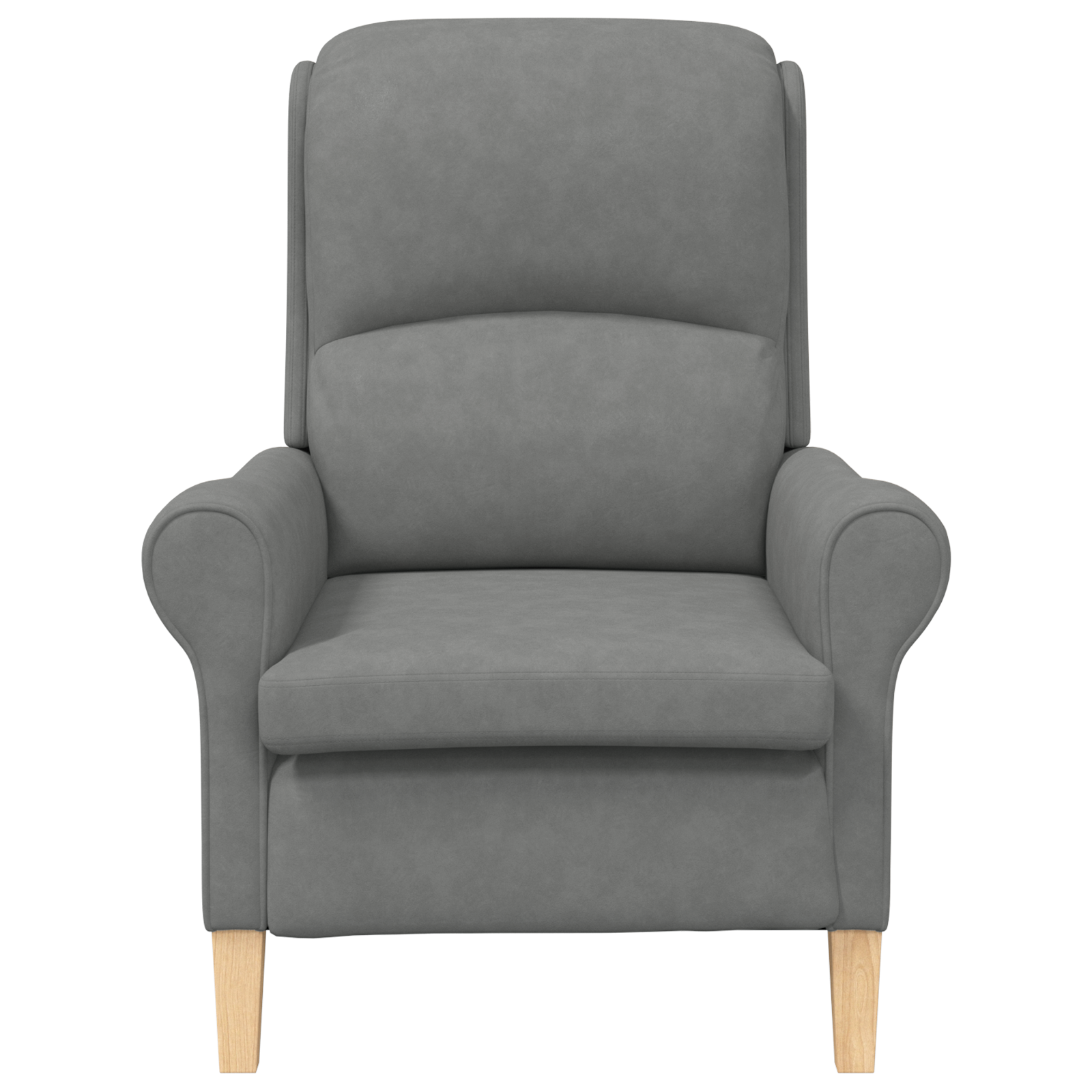 Dark Grey Armchair Dark Grey Fabric and Wood Standard Ergonomic - Image 4