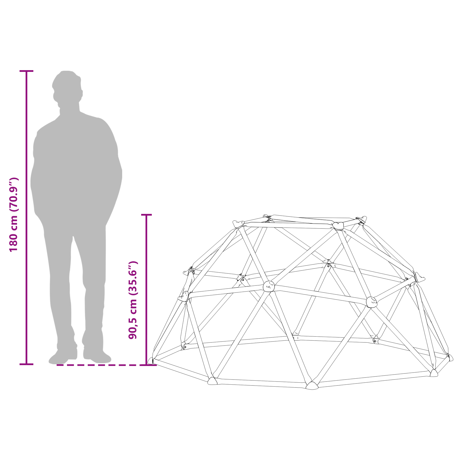 Climbing Dome for Kids 3-10 Years 196 cm 200 kg - Image 10