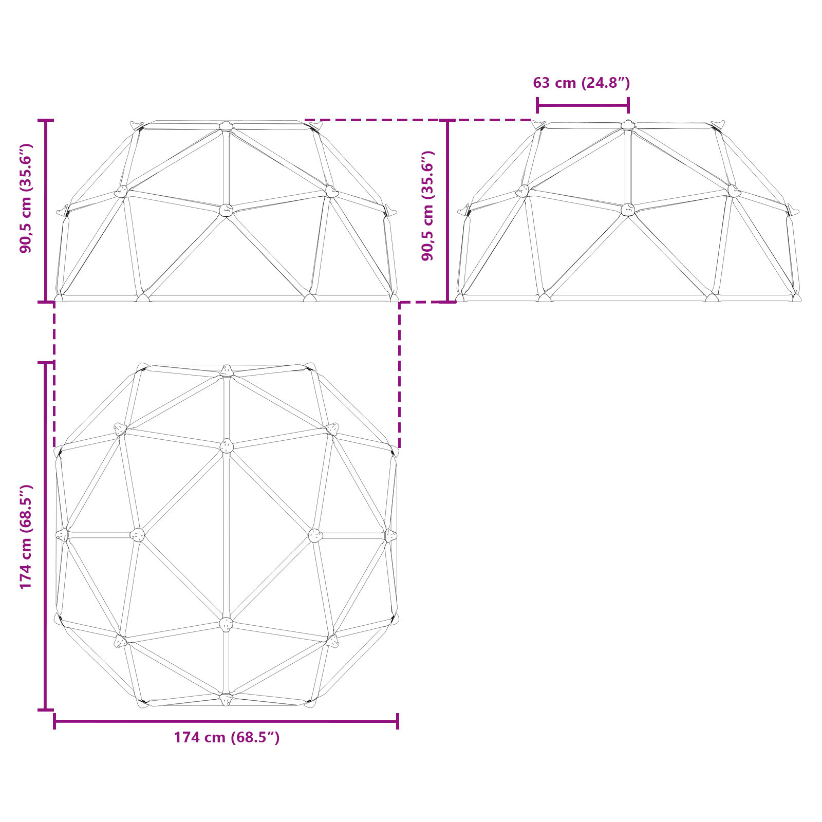 Climbing Dome for Kids 3-10 Years 196 cm 200 kg - Image 9