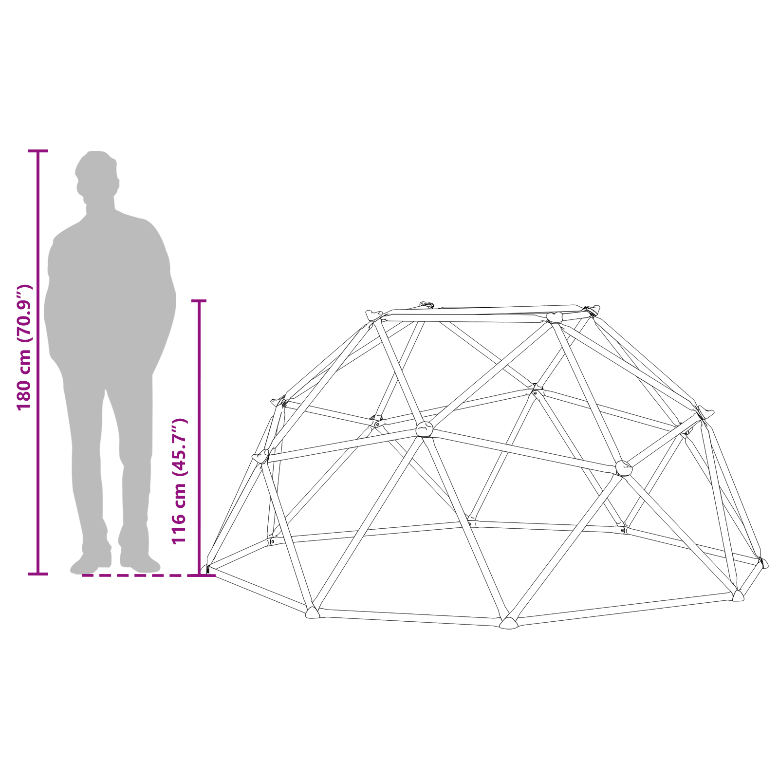 Climbing Dome for Kids 3-10 Years 255 cm 200 kg - Image 10
