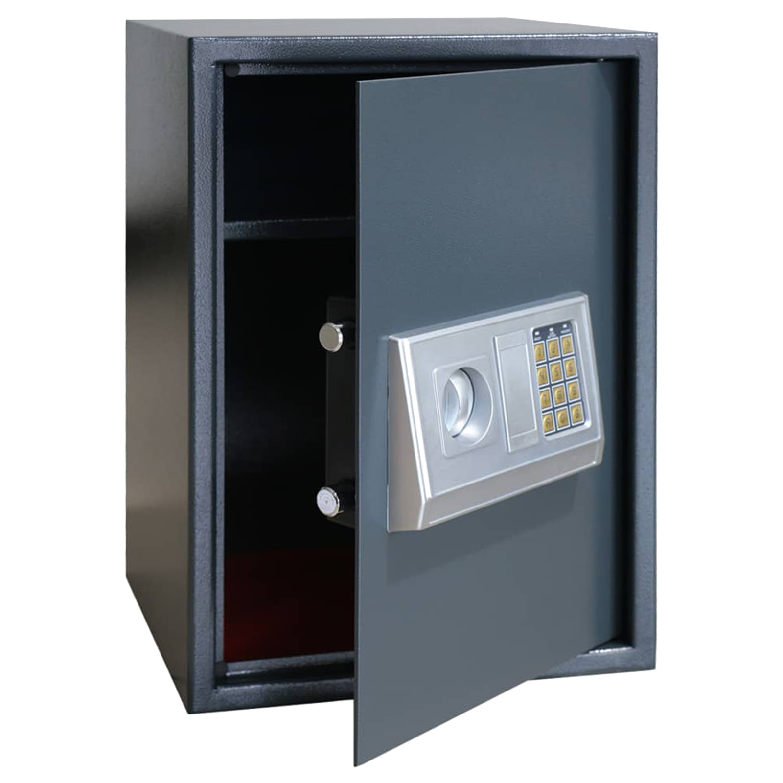 Electronic Digital Safe with Shelf Dark Grey 35x31x50 cm Steel - Image 2