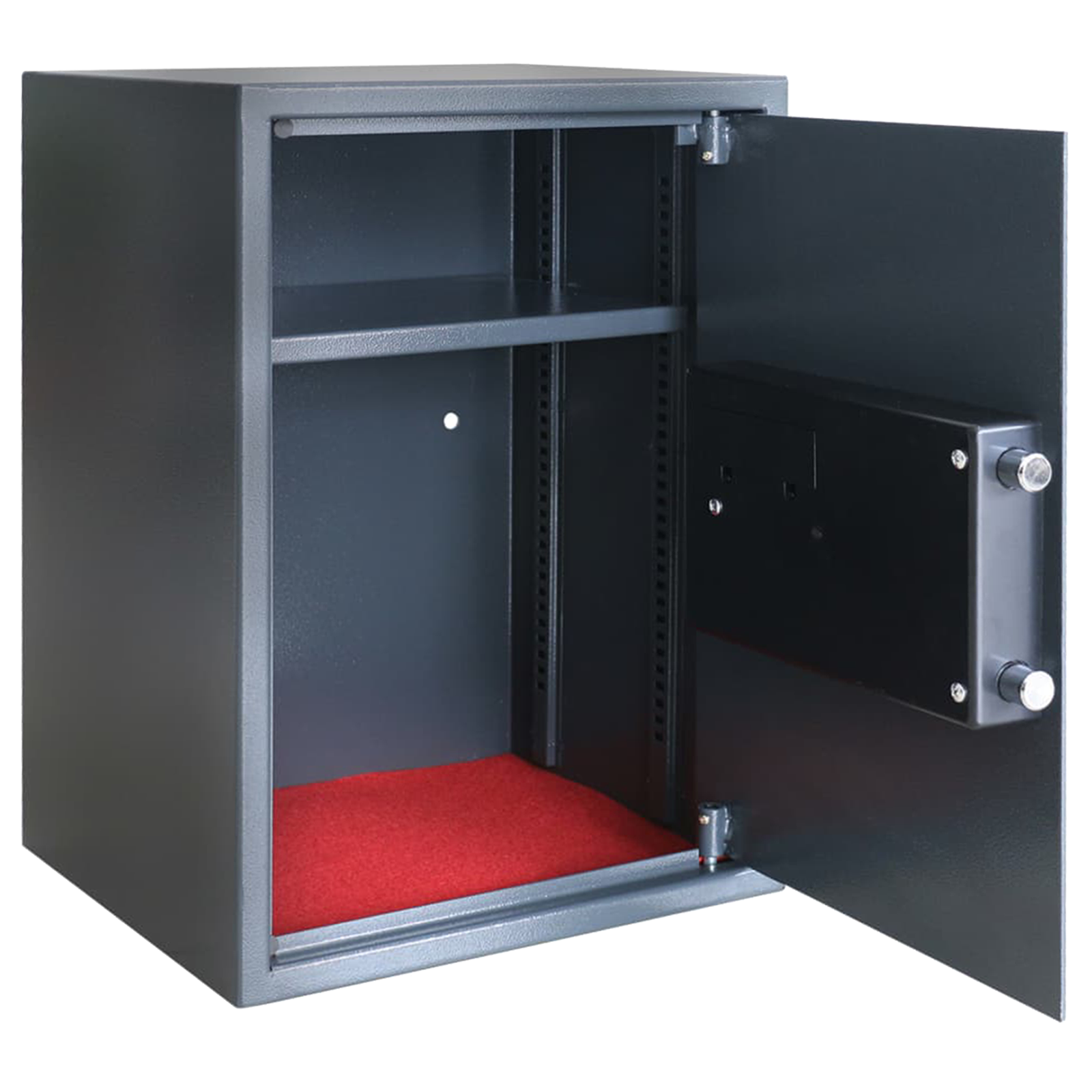 Electronic Digital Safe with Shelf Dark Grey 35x31x50 cm Steel - Image 3
