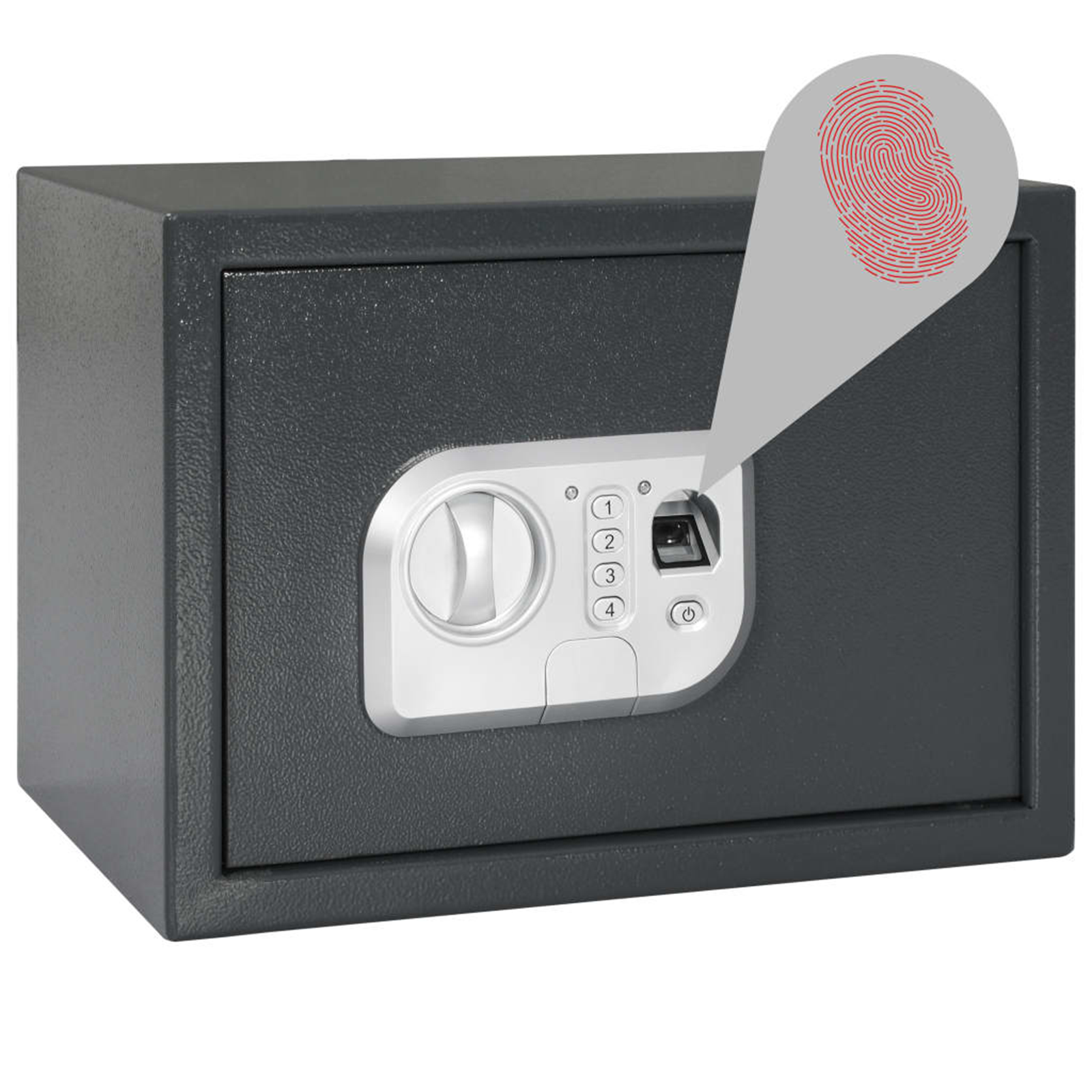 Electronic Digital Safe with Fingerprint Lock 25x35x25 cm Steel - Image 2