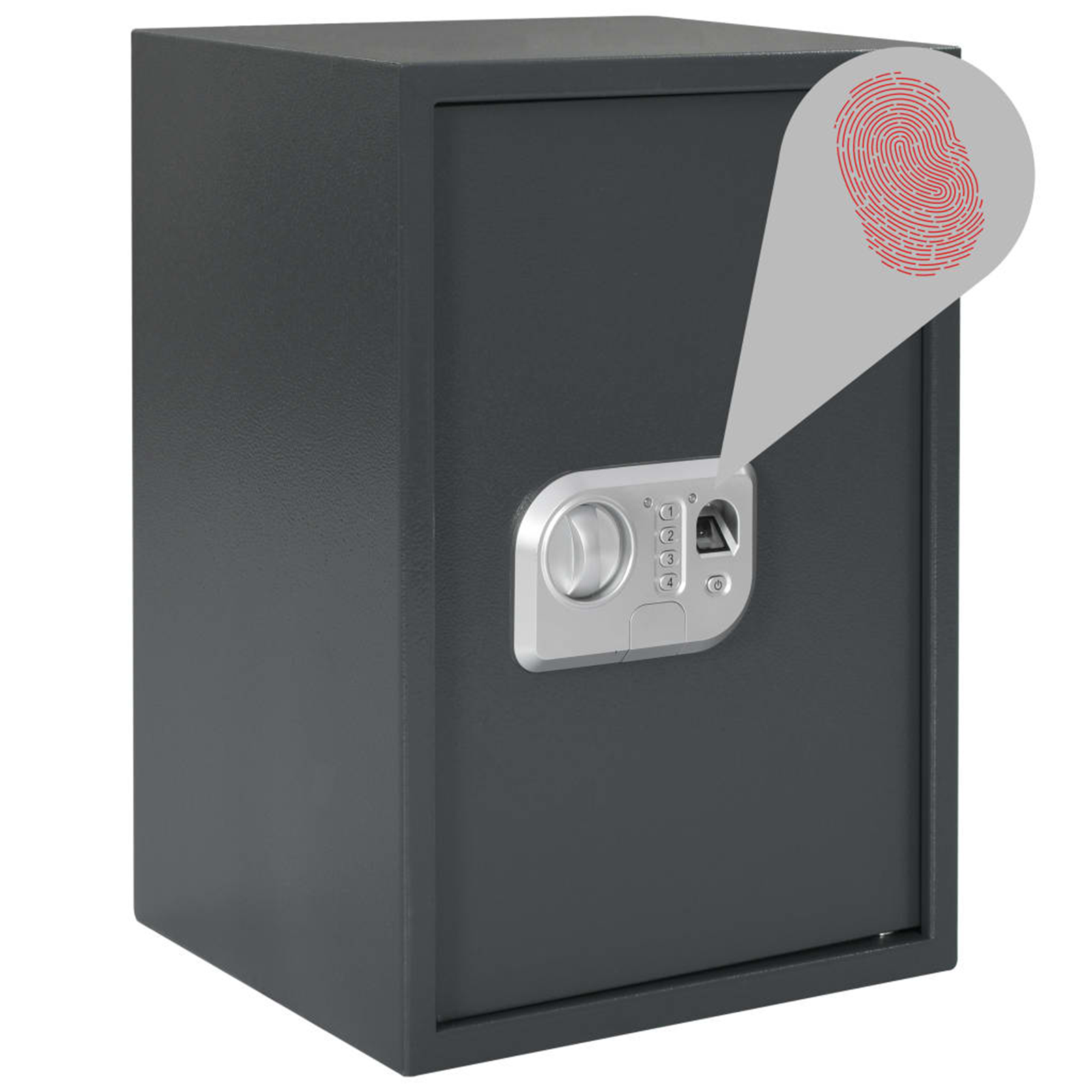 Electronic Digital Safe with Fingerprint Lock 31x35x50 cm Steel - Image 2
