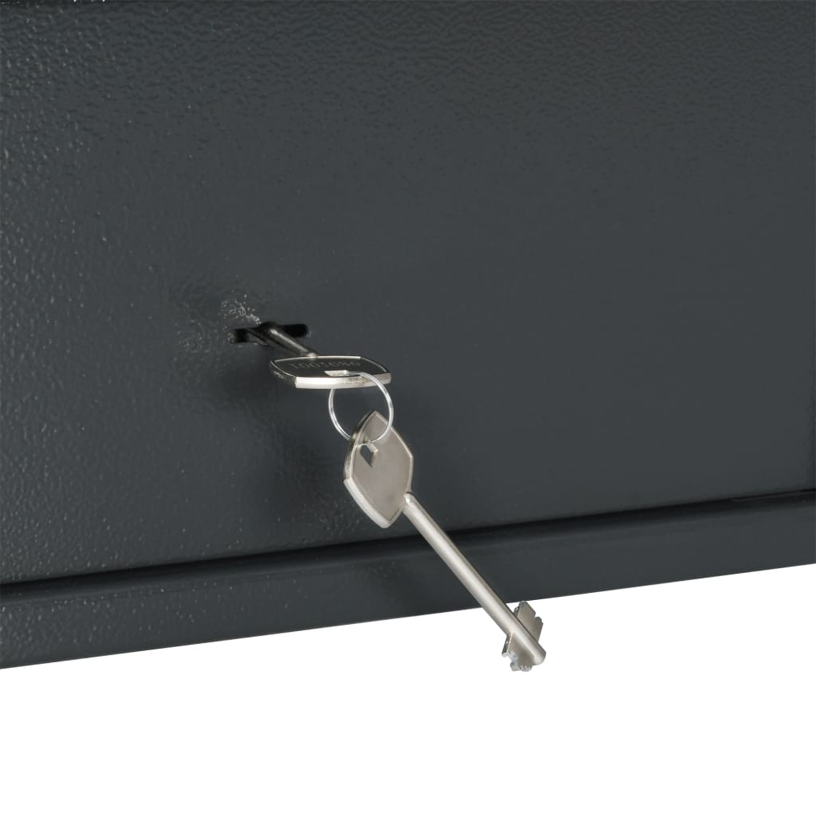 Safe Box with Key Lock Dark Grey 20x31x20 cm Steel - Image 7