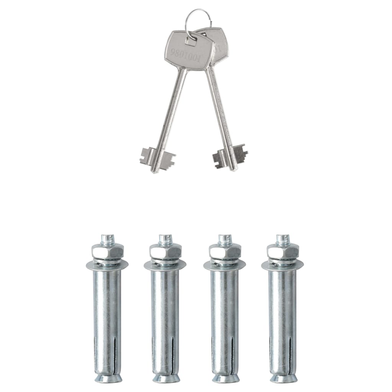 Safe Box with Key Lock Dark Grey 20x31x20 cm Steel - Image 9