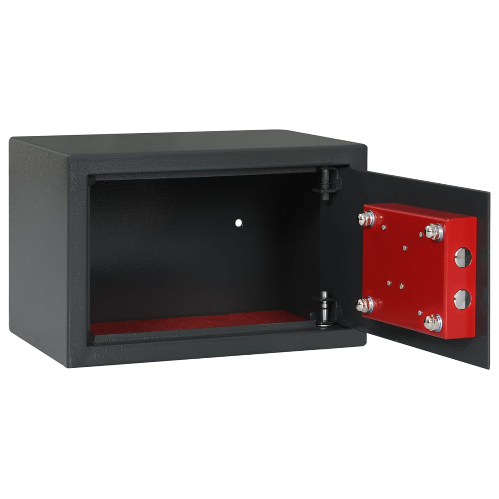 Safe Box with Key Lock Dark Grey 20x31x20 cm Steel - Image 3