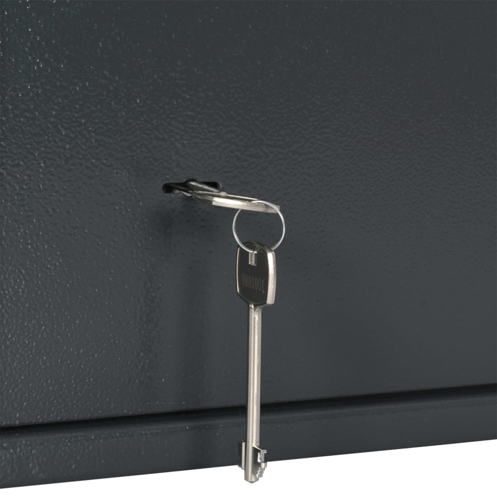 Safe Box with Key Lock Dark Grey 25x35x25 cm Steel - Image 7