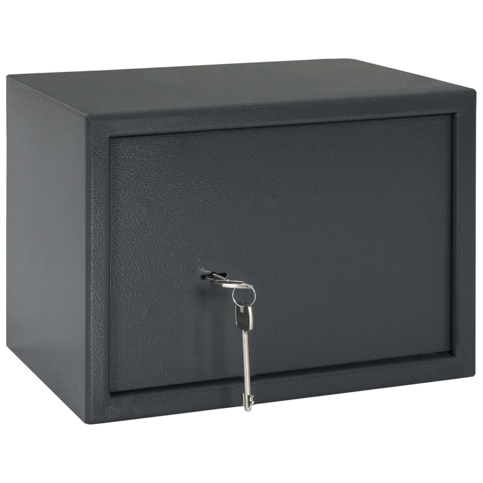 Safe Box with Key Lock Dark Grey 25x35x25 cm Steel - Image 2