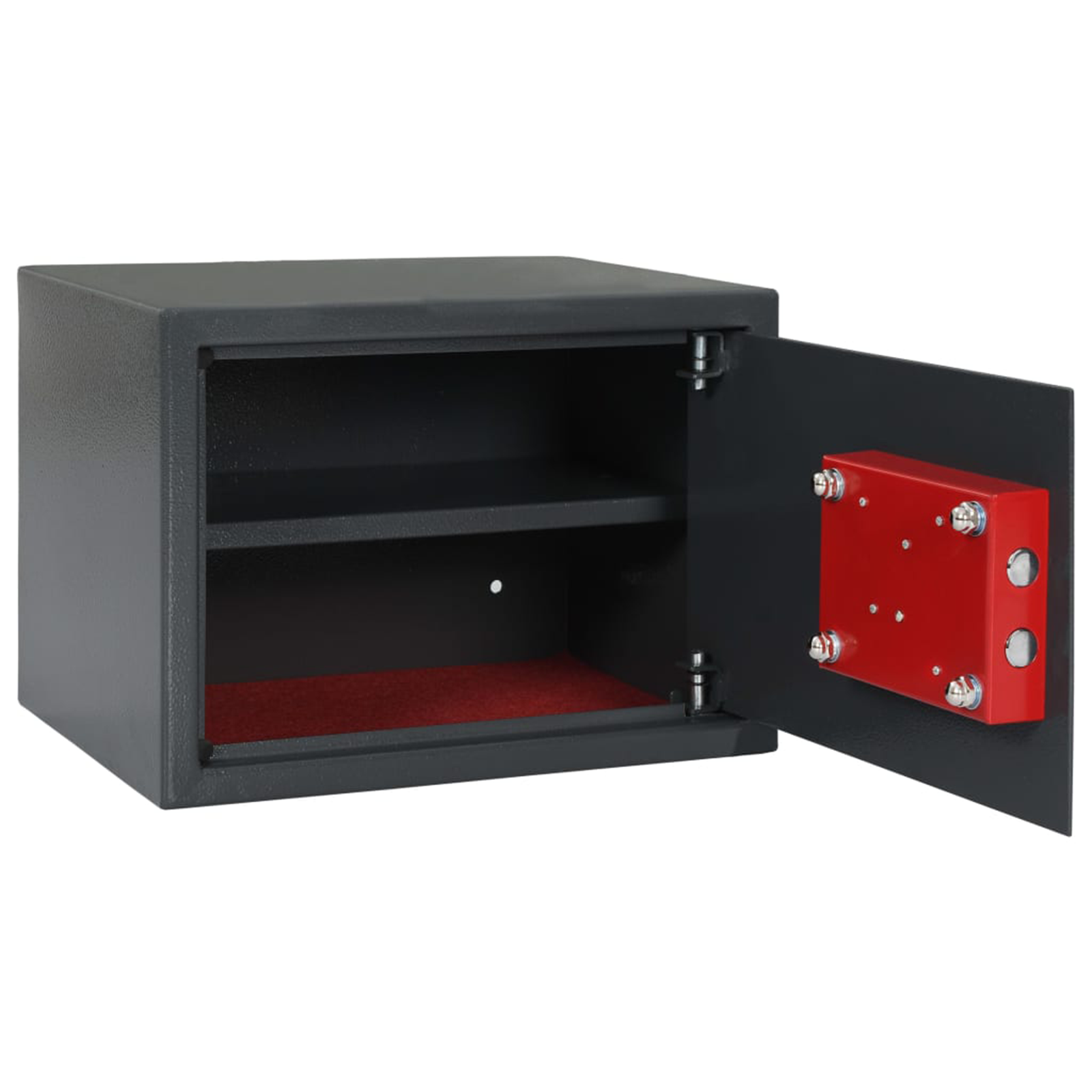 Safe Box with Key Lock Dark Grey 25x35x25 cm Steel - Image 3