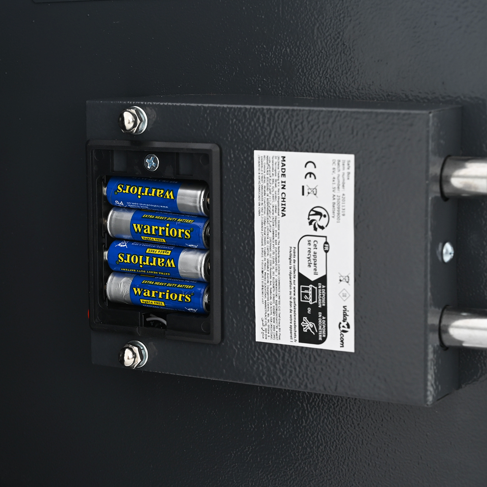 Keypad Lock Safe Gunmetal Grey Steel, Chrome Medium Locks - Image 7