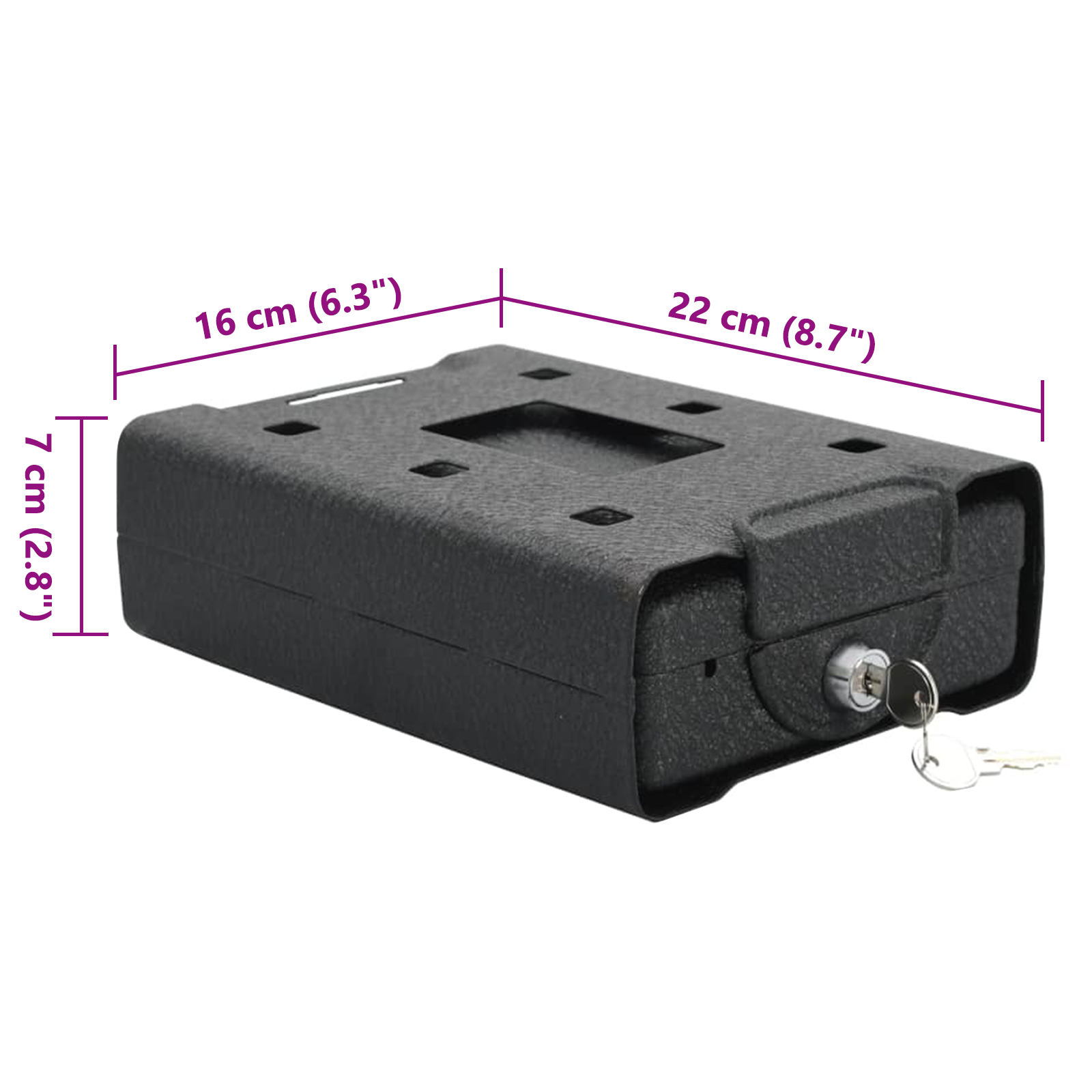 Security Safe Black Metal Small Locks Security Safe - Image 11