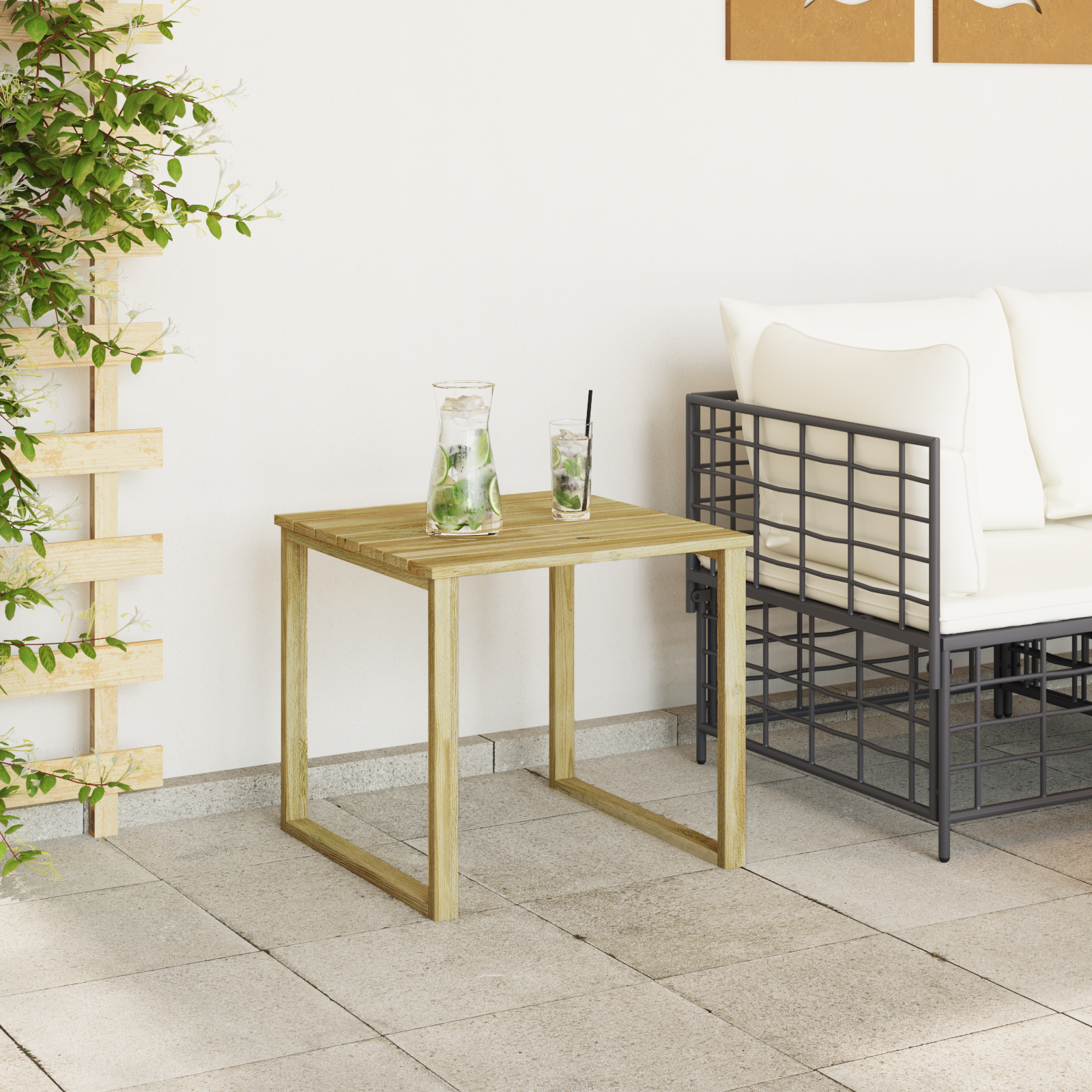 Sunbed Table 50.5x50.5x46 cm Impregnated Pinewood - Image 4