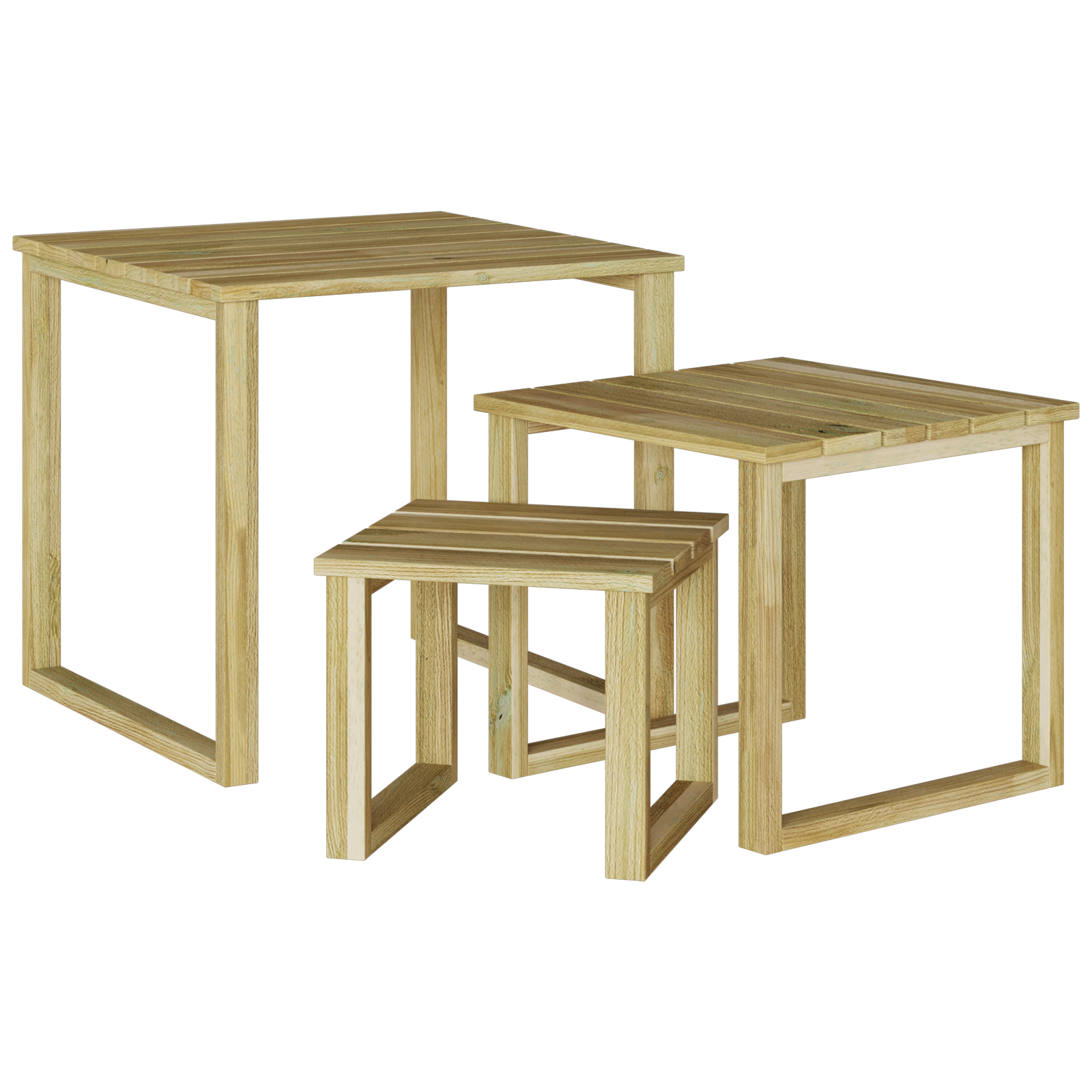 Thumbnail - vidaXL 3-teiliges Sonnenbett Tisch Set aus massivem Akazienholz