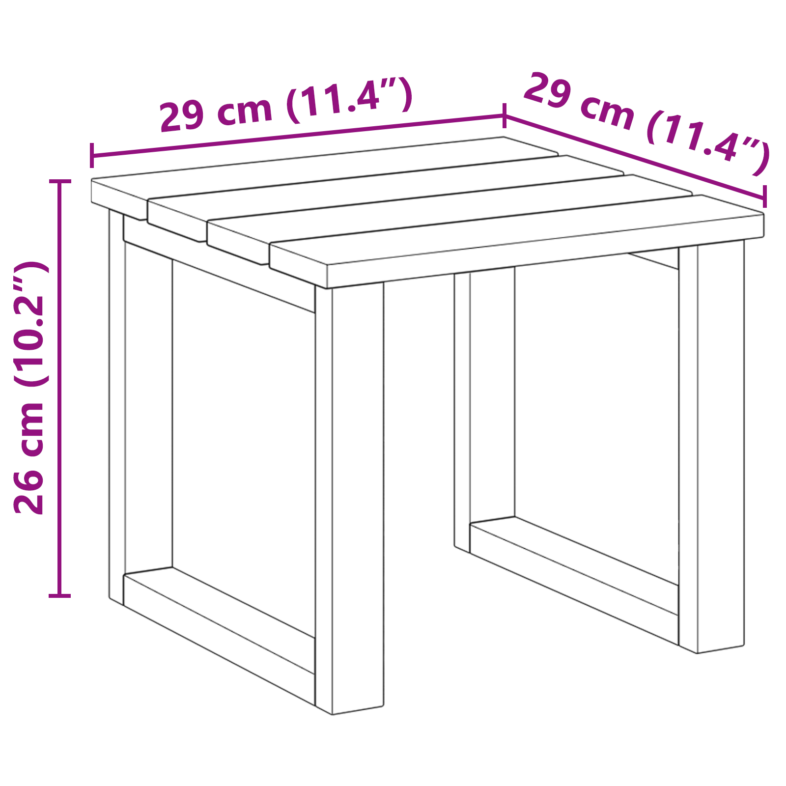 3 Piece Sunbed Table Set Made from Solid Pinewood - Image 11