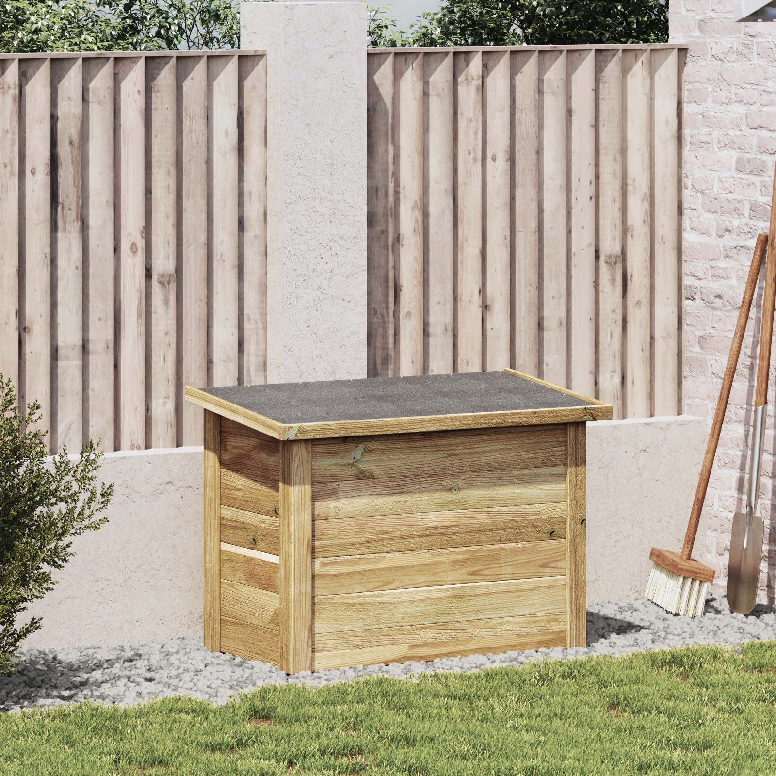 Aufbewahrungsbox 44x80x57 cm imprägniertes Kiefernholz - gartenmoebel-boxen - Your Garden Eden