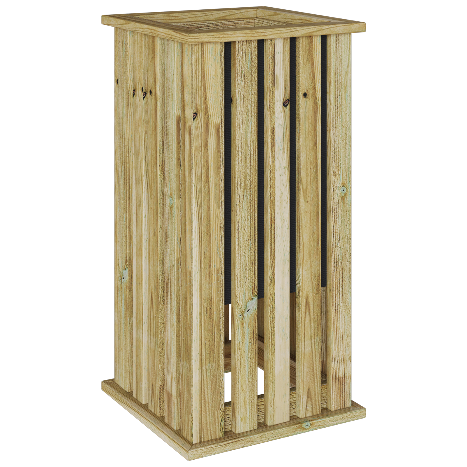 Garden Planter with Liner 33x33x65 cm Impregnated Wood Pine - Image 2