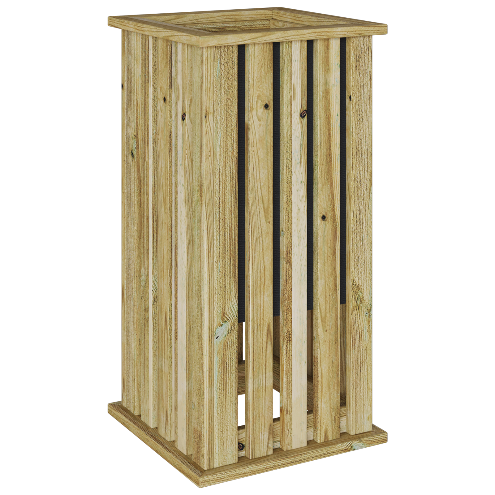 Garden Planter with Liner 33x33x65 cm Impregnated Wood Pine - Image 7