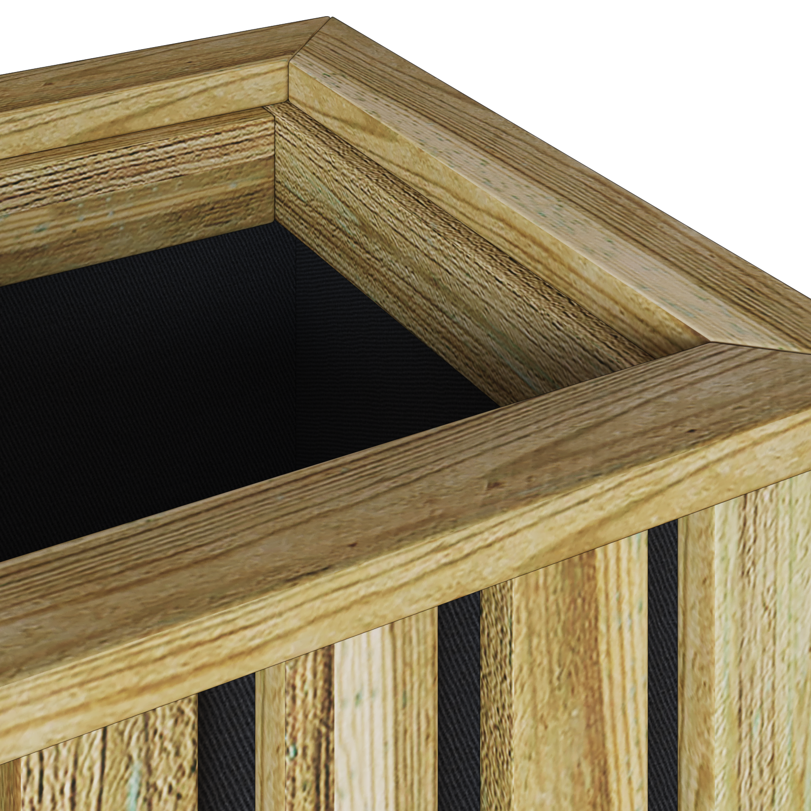 Garden Planter with Liner 33x33x85 cm Impregnated Wood Pine - Image 8