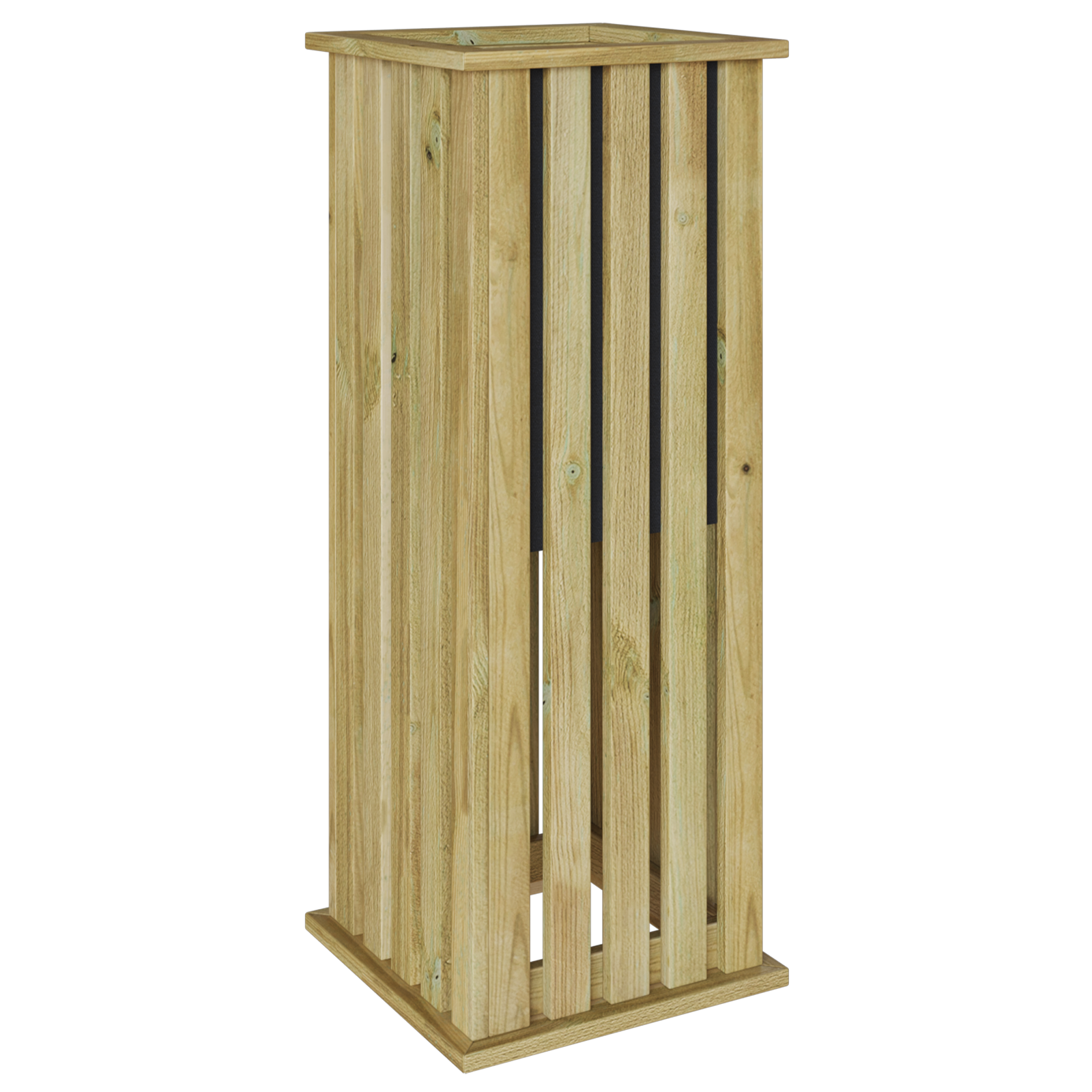 Garden Planter with Liner 33x33x85 cm Impregnated Wood Pine - Image 2