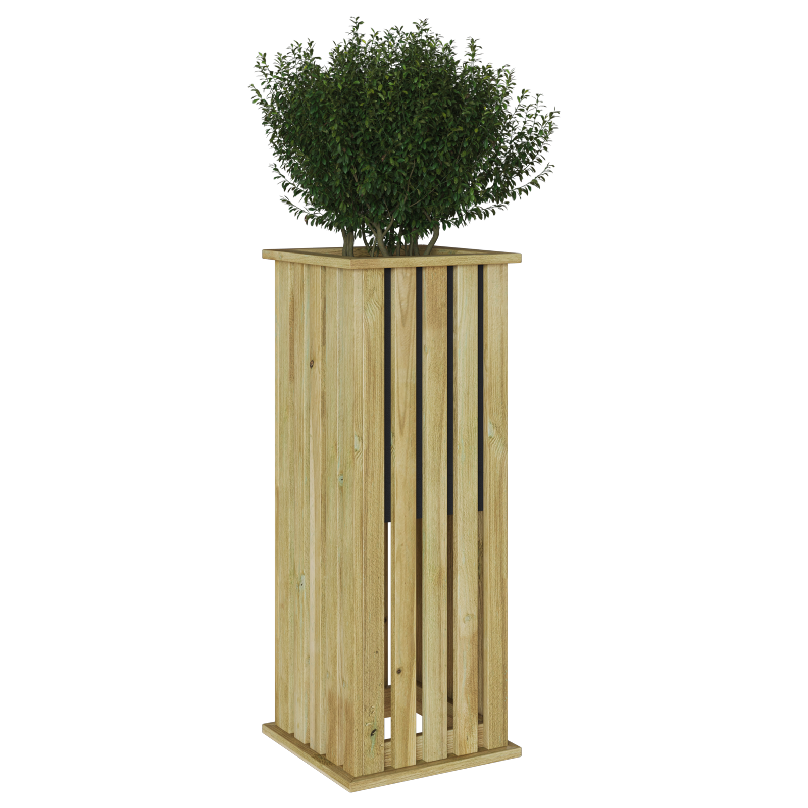 Garden Planter with Liner 33x33x85 cm Impregnated Wood Pine - Image 3