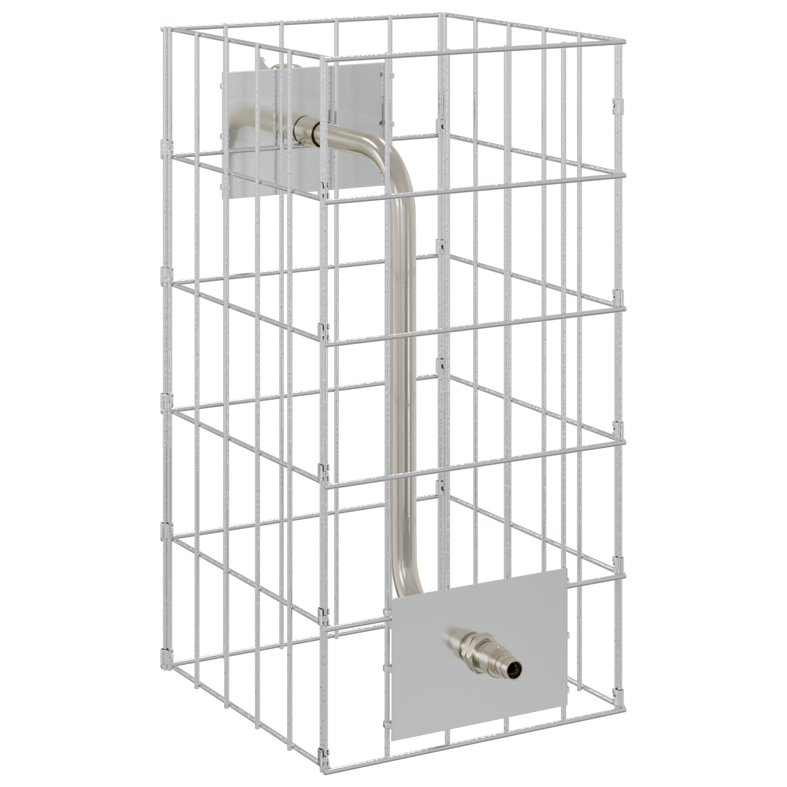 Gabion Column with Water Tap 50x25x25 cm 304 Stainless Steel - Image 6