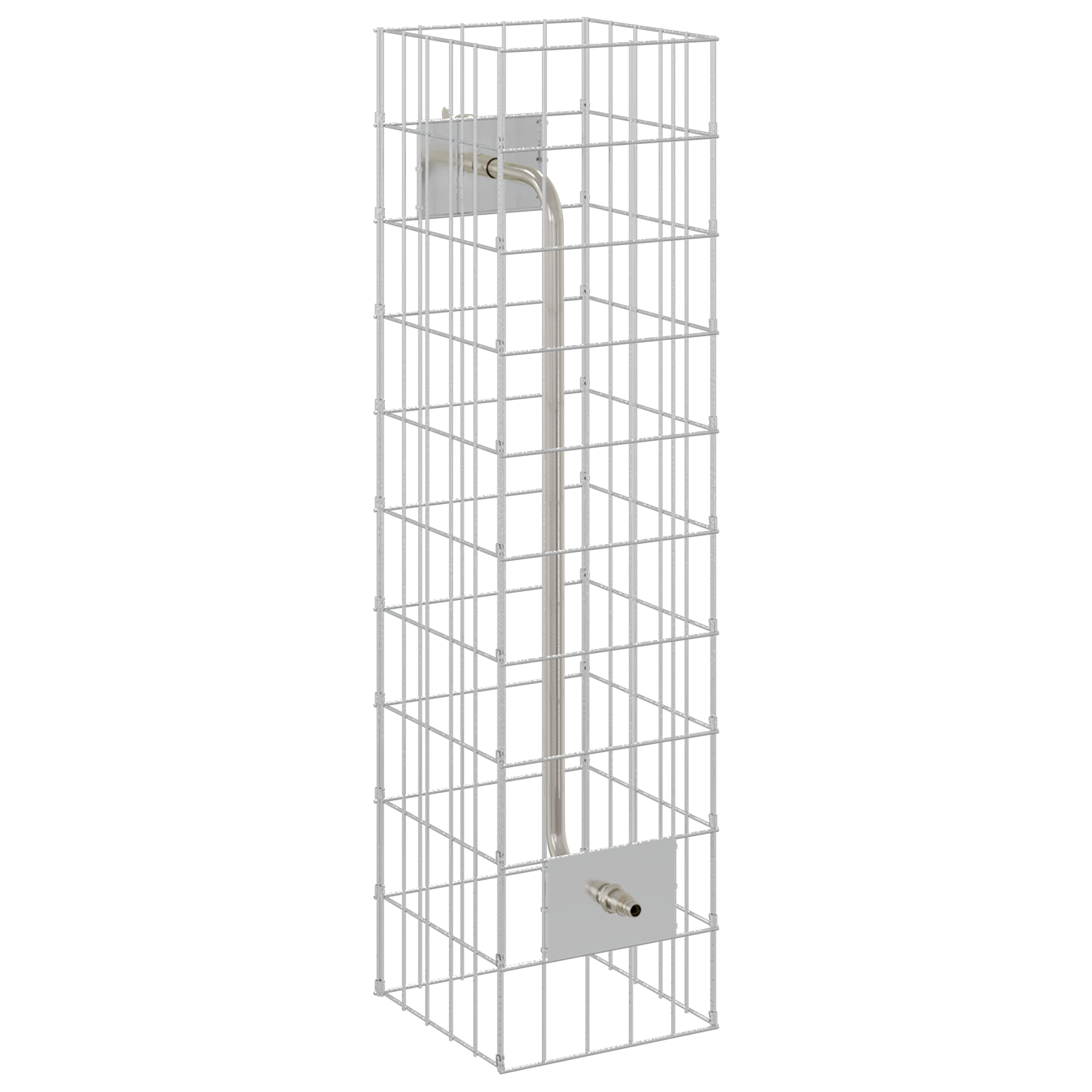 Gabion Column with Water Tap 100x25x25 cm 304 Stainless Steel - Image 6