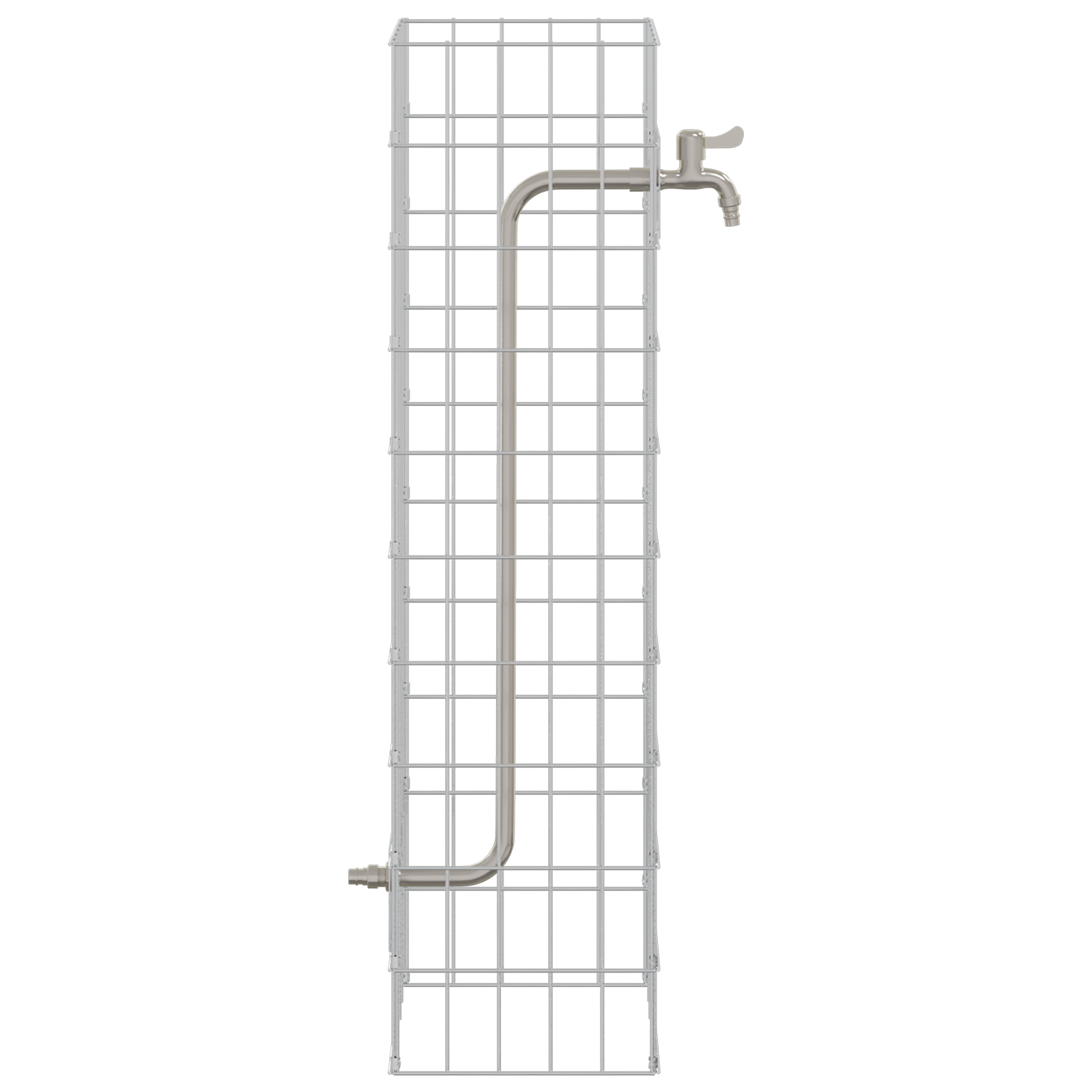 Gabion Column with Water Tap 100x25x25 cm 304 Stainless Steel - Image 5