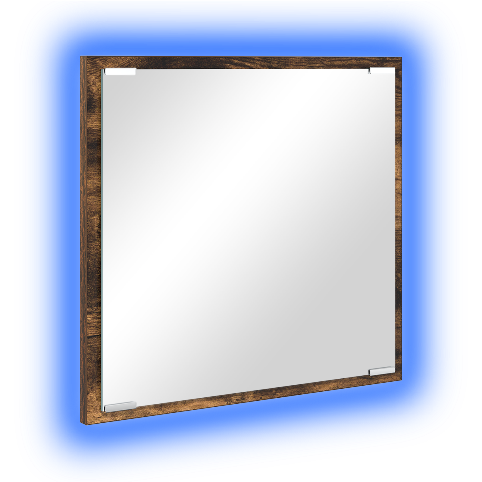 LED Bathroom Mirror Smoked Oak 40x8.5x37 cm Engineered Wood - Image 2