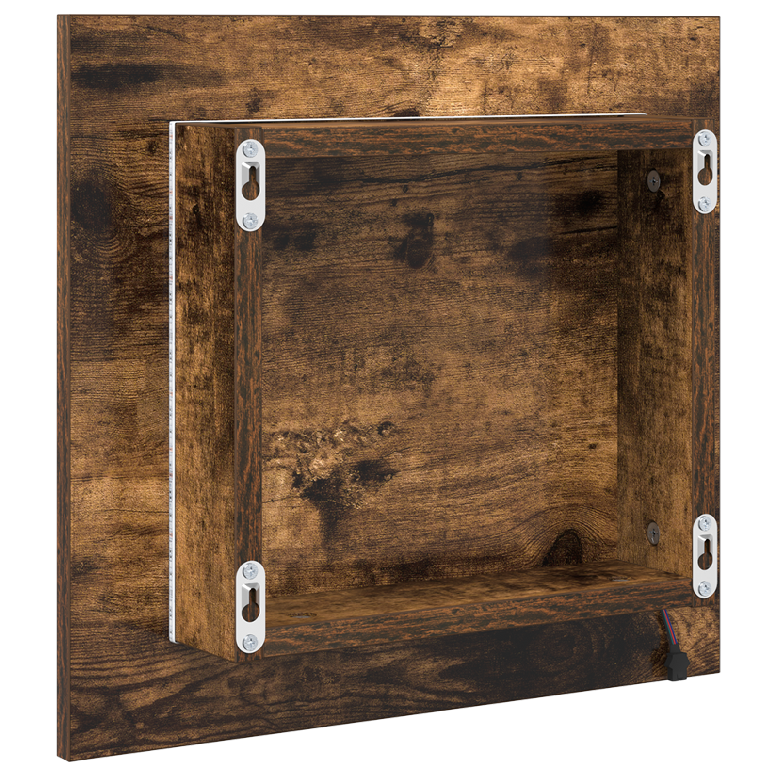 LED Bathroom Mirror Smoked Oak 40x8.5x37 cm Engineered Wood - Image 6