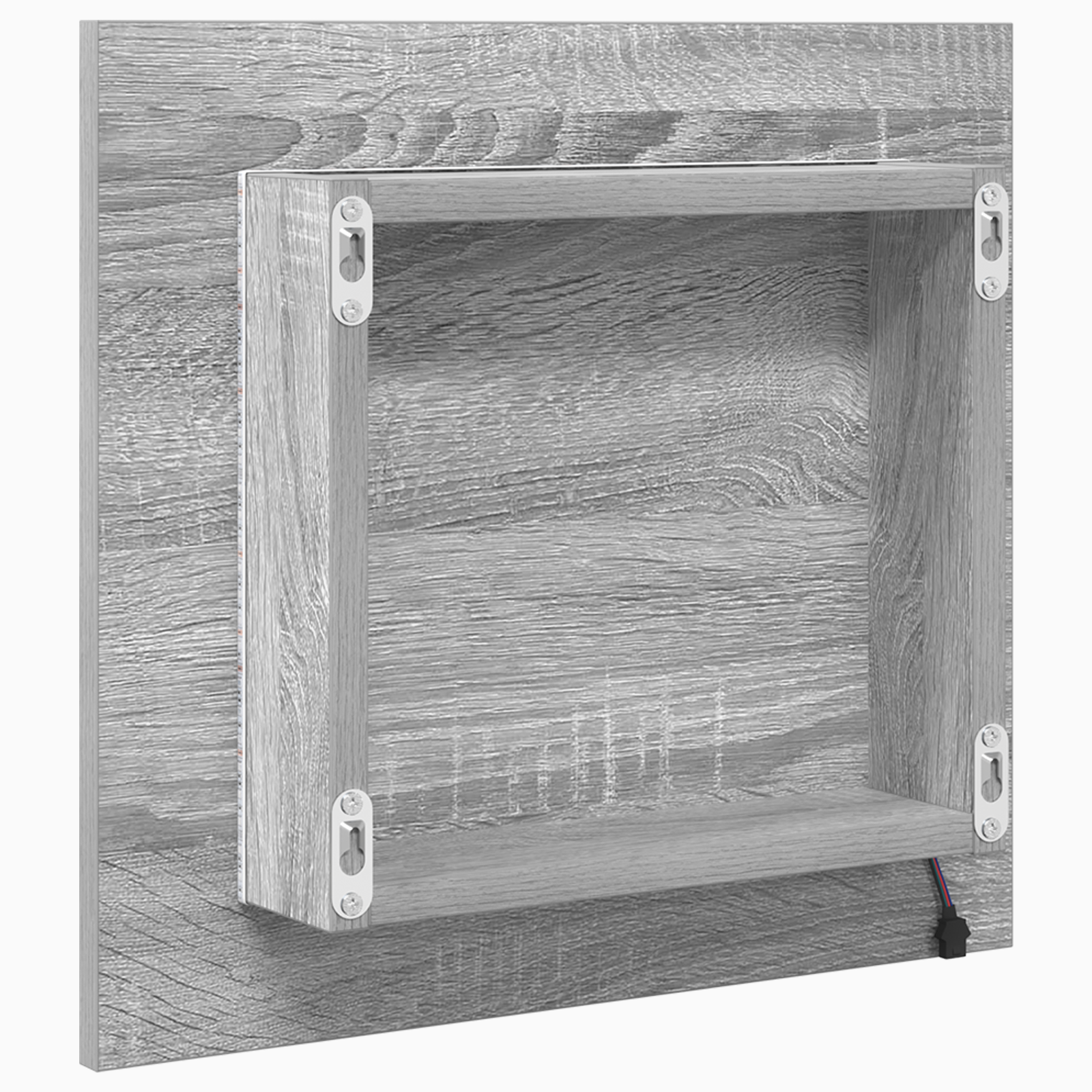 LED Bathroom Mirror Grey Sonoma 40x8.5x37 cm Engineered Wood - Image 6