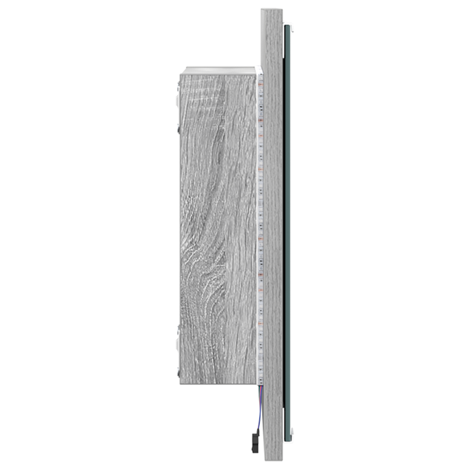 LED Bathroom Mirror Grey Sonoma 40x8.5x37 cm Engineered Wood - Image 5