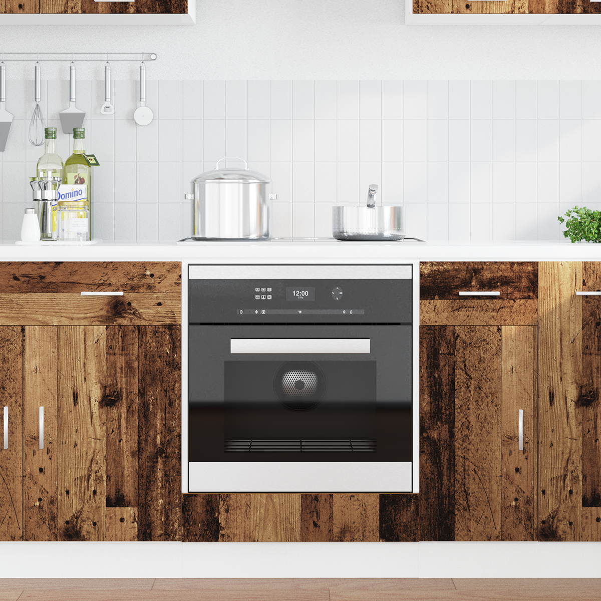 Oven Cabinet Old Wood 60x46x81,5 cm Engineered Wood - Image 4