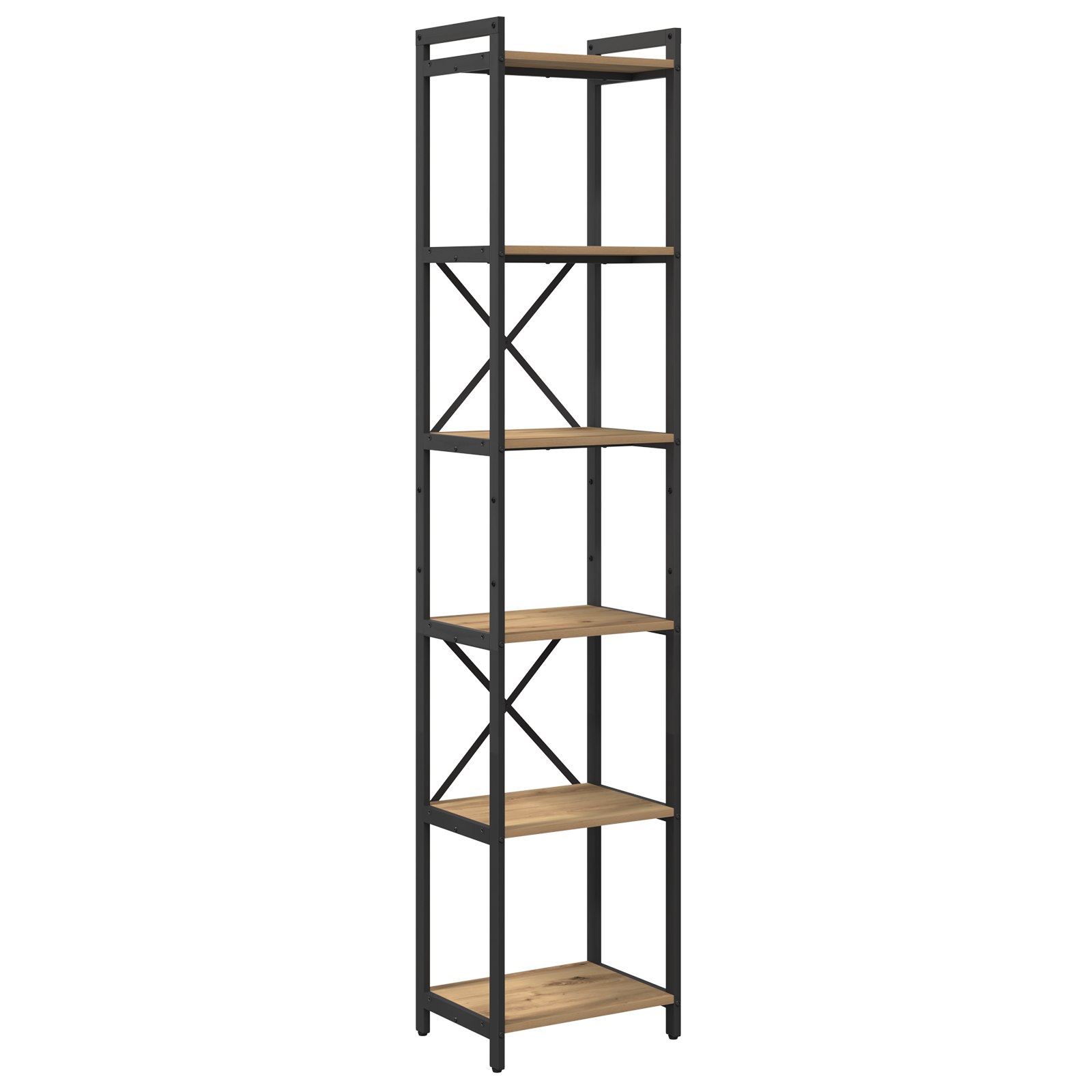  vidaXL Könyvszekrény kézműves tölgy 40 x 30 x 188 cm Faanyag akciós termékkép 1