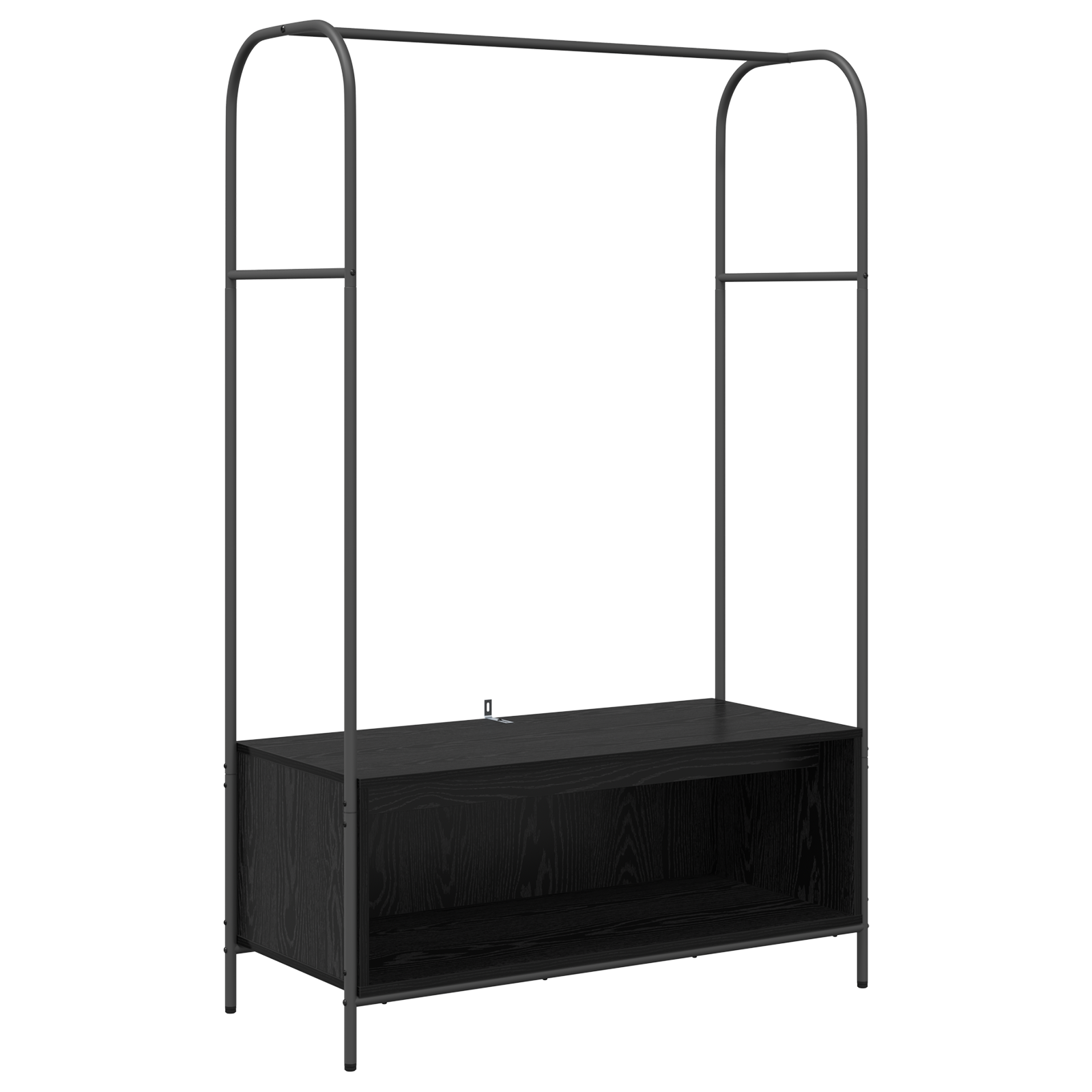  vidaXL Ruhatartó polcokkal fekete tölgy 100x44x160 cm akciós termékkép 1