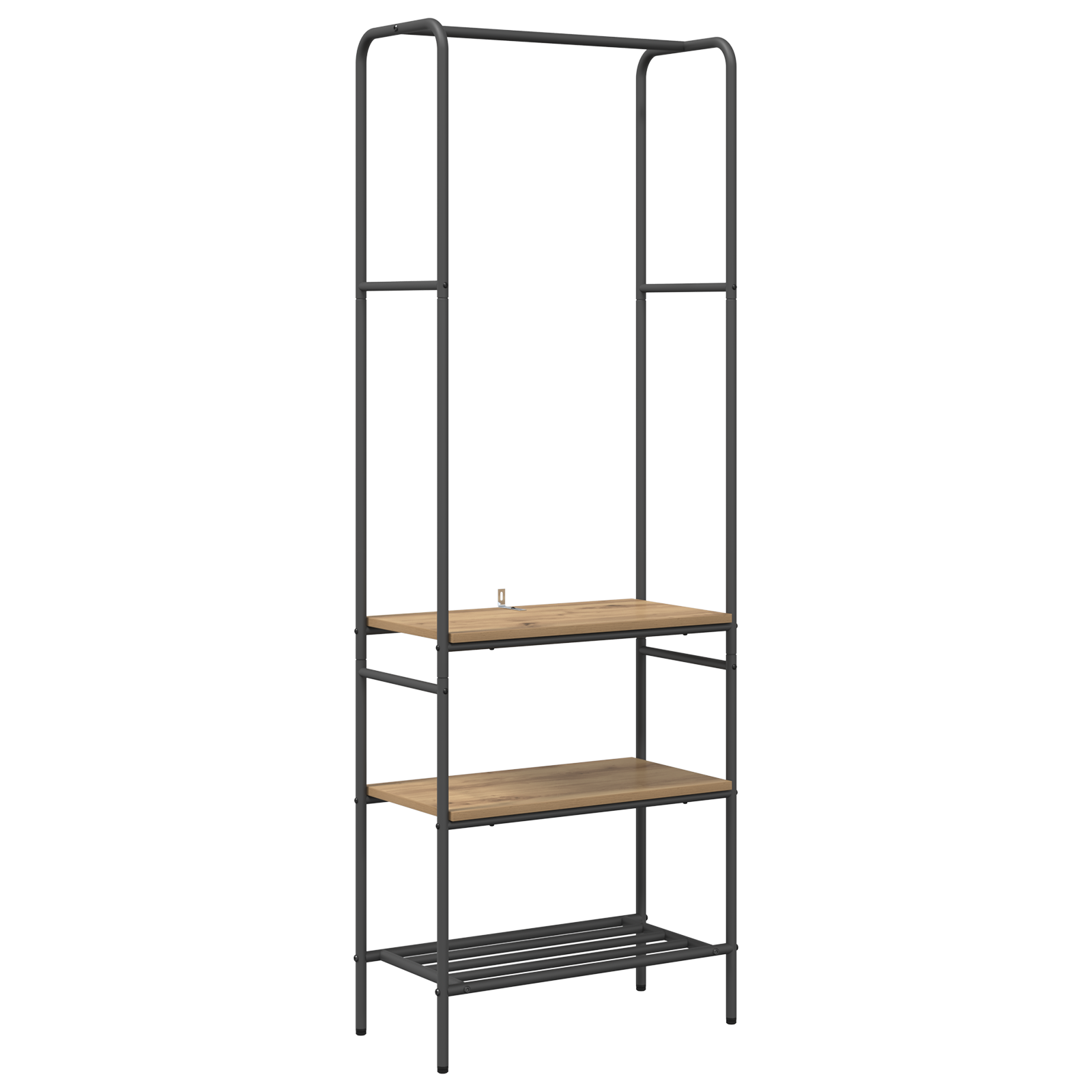  vidaXL Ruhatartó polcokkal kézműves tölgy 60 x 30 x 171 cm Faanyag akciós termékkép 1