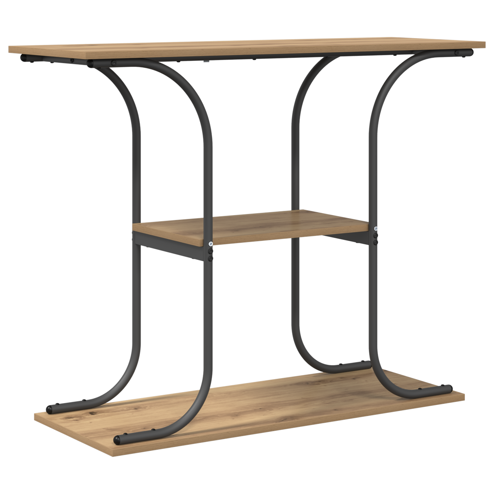  vidaXL Konzolasztal kézműves tölgy 101 x 35 x 80.5 cm Faanyag akciós termékkép 1