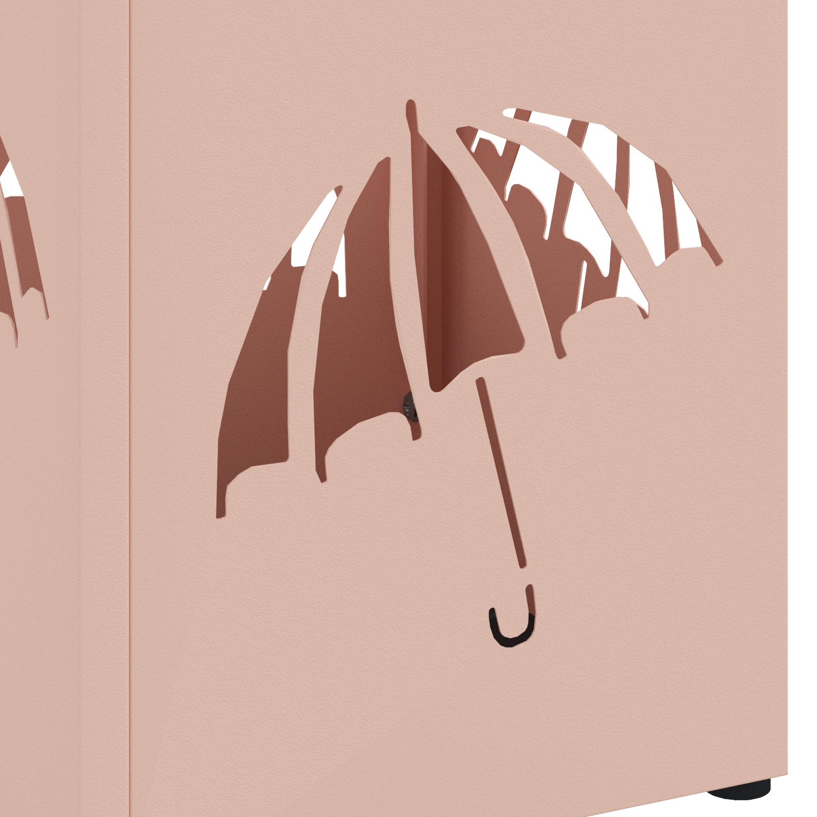 Umbrella Stand Pink Metal Medium Decorative Inlays - Image 5