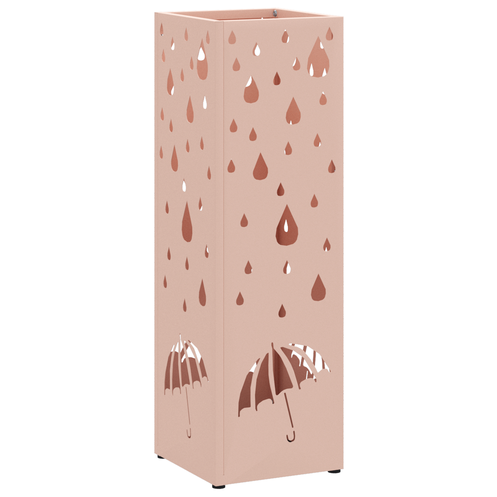 Umbrella Stand Pink Metal Medium Decorative Inlays - Image 2