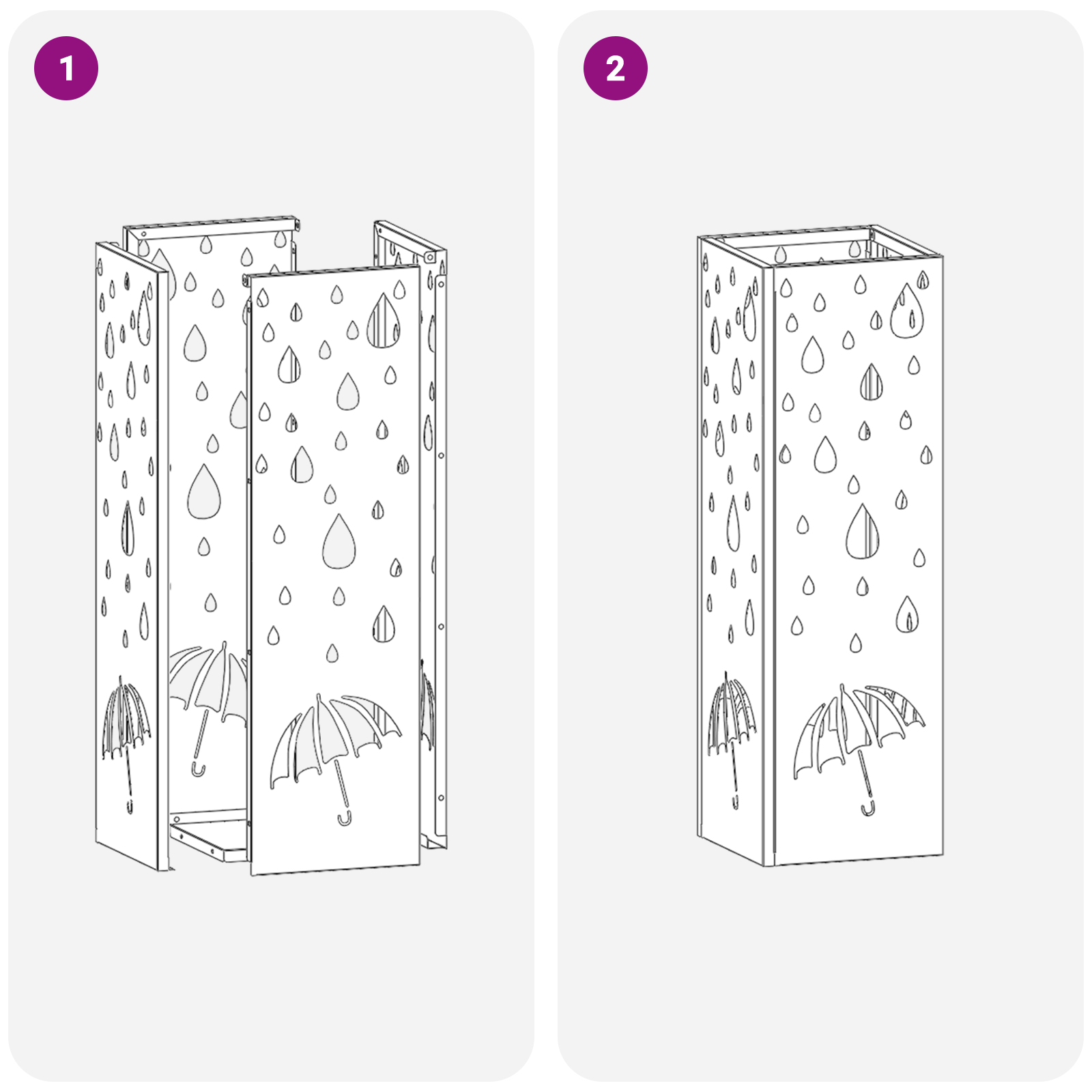 Paraplu Houder Mosterdgeel 15,5x15,5x49 cm Staal image 7